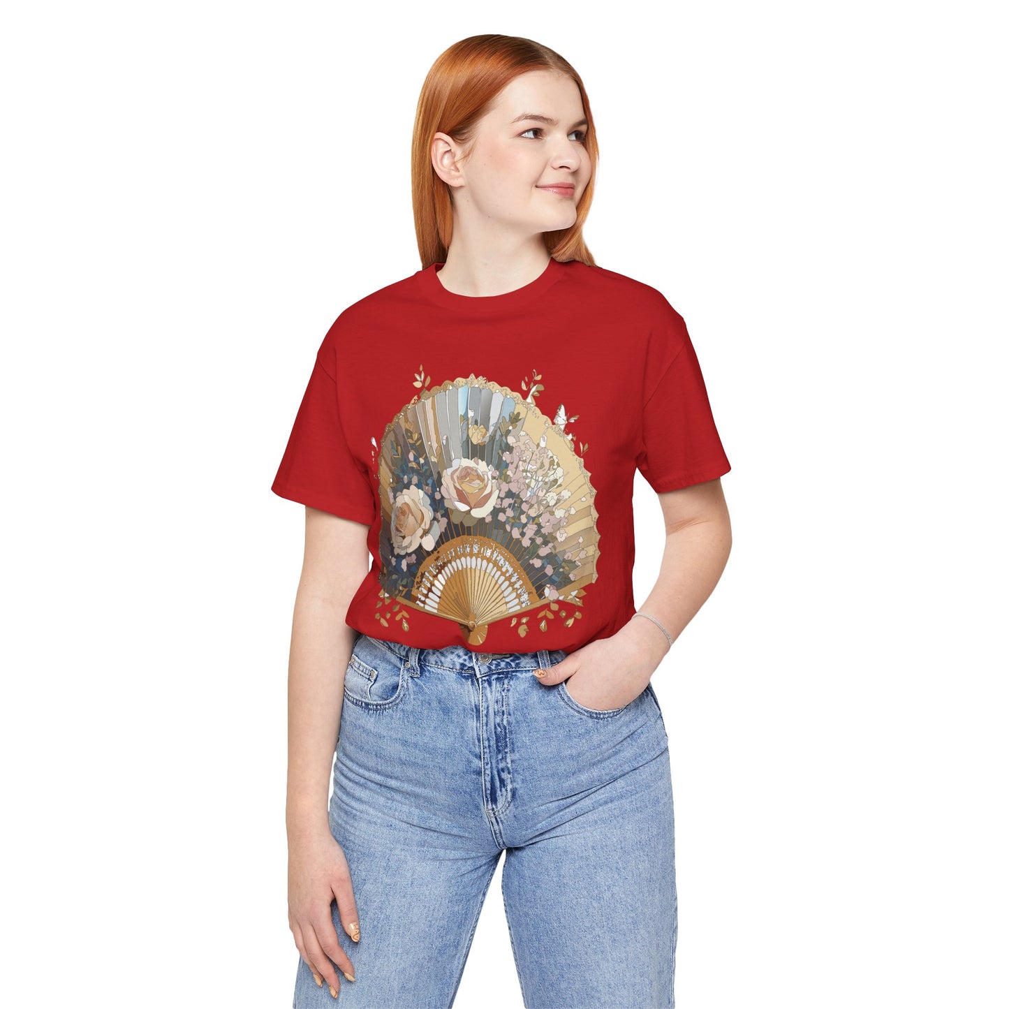Fan shirt, Shirt with Fan, Tee Shirt with Gold Blower