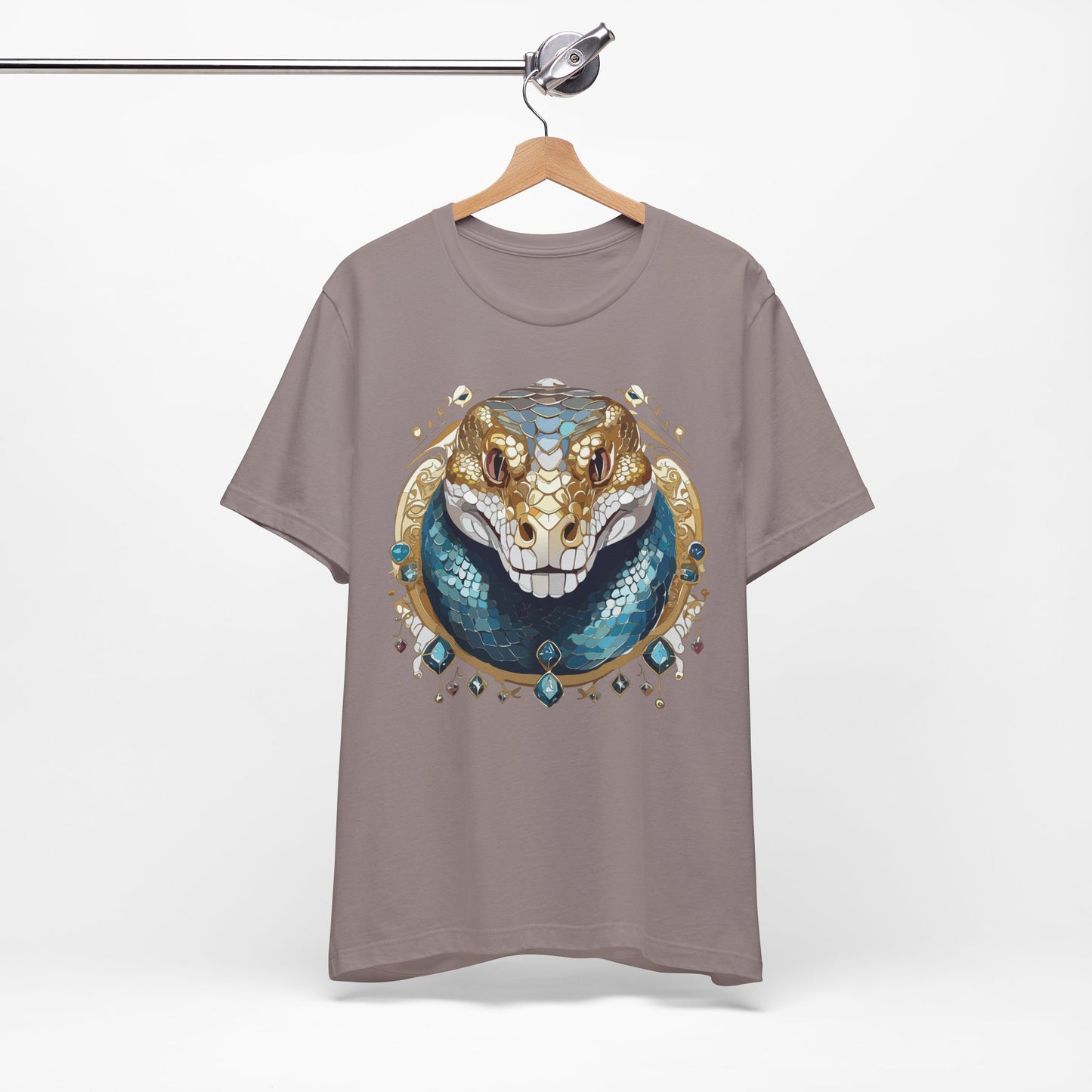 Animal Shirt, Shirt with Animal, Tee Shirt with Gold Animal Medal, Shirt with Antique Animal Medallion