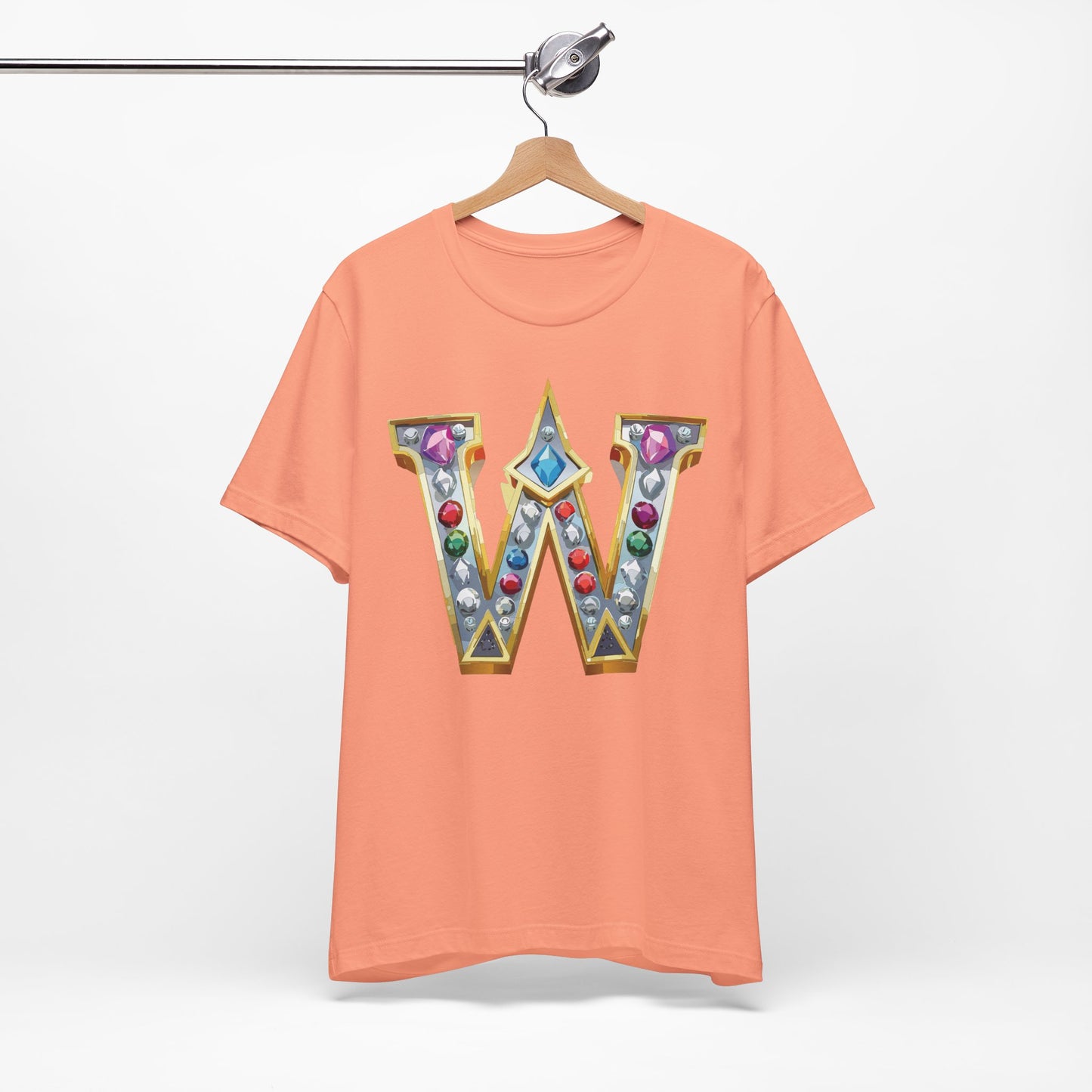 Letter Shirt, Shirt with Letters, Tee Shirt with Gold Letter, Shirt with Antique Letters