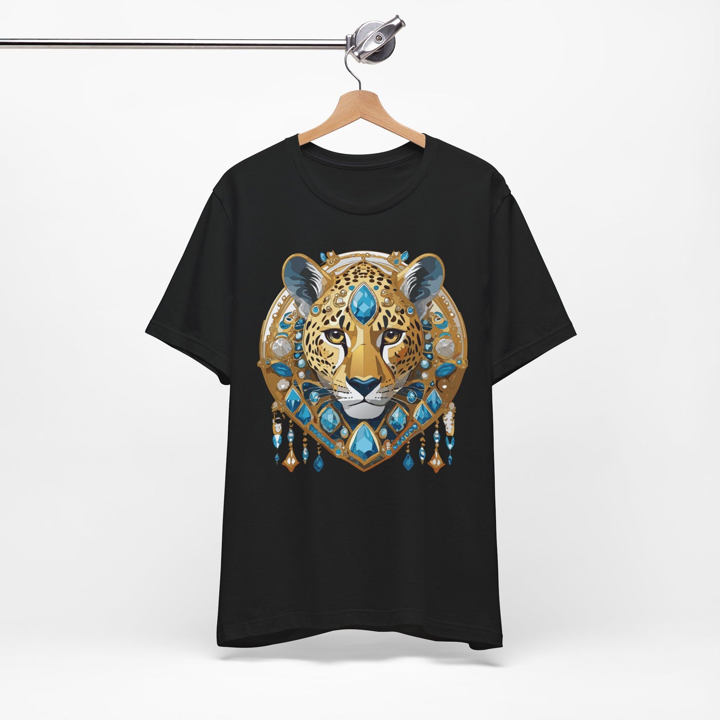 Animal Shirt, Shirt with Animal, Tee Shirt with Gold Animal Medal, Shirt with Antique Animal Medallion