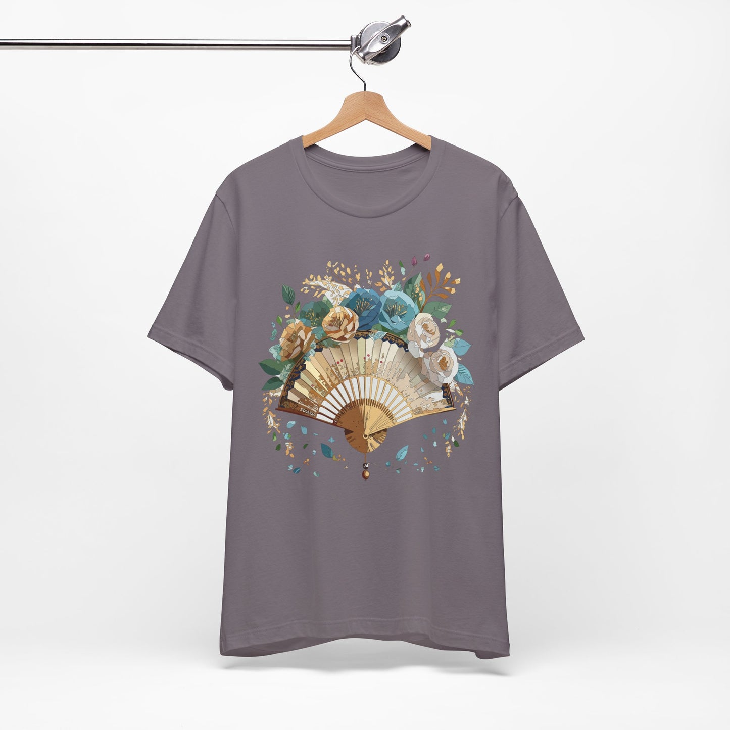 Fan shirt, Shirt with Fan, Tee Shirt with Gold Blower