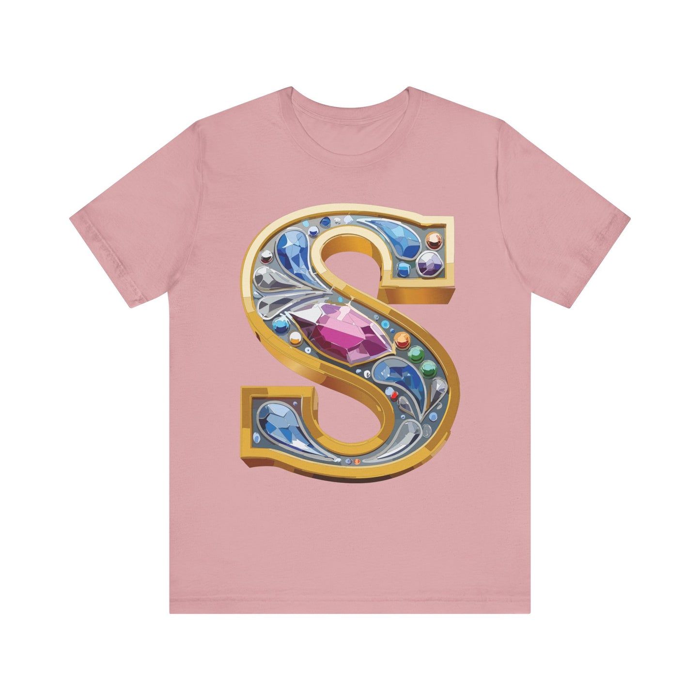 Letter Shirt, Shirt with Letters, Tee Shirt with Gold Letter, Shirt with Antique Letters