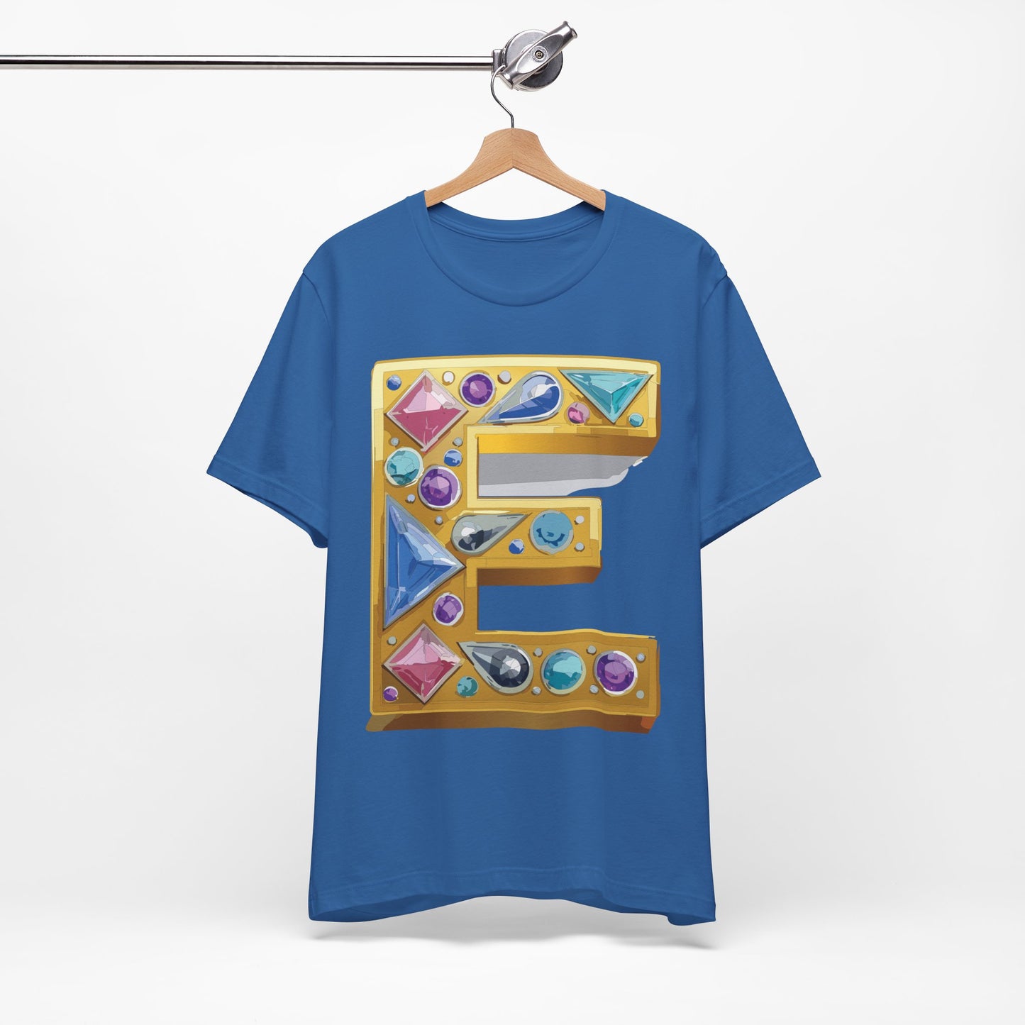 Letter Shirt, Shirt with Letters, Tee Shirt with Gold Letter, Shirt with Antique Letters