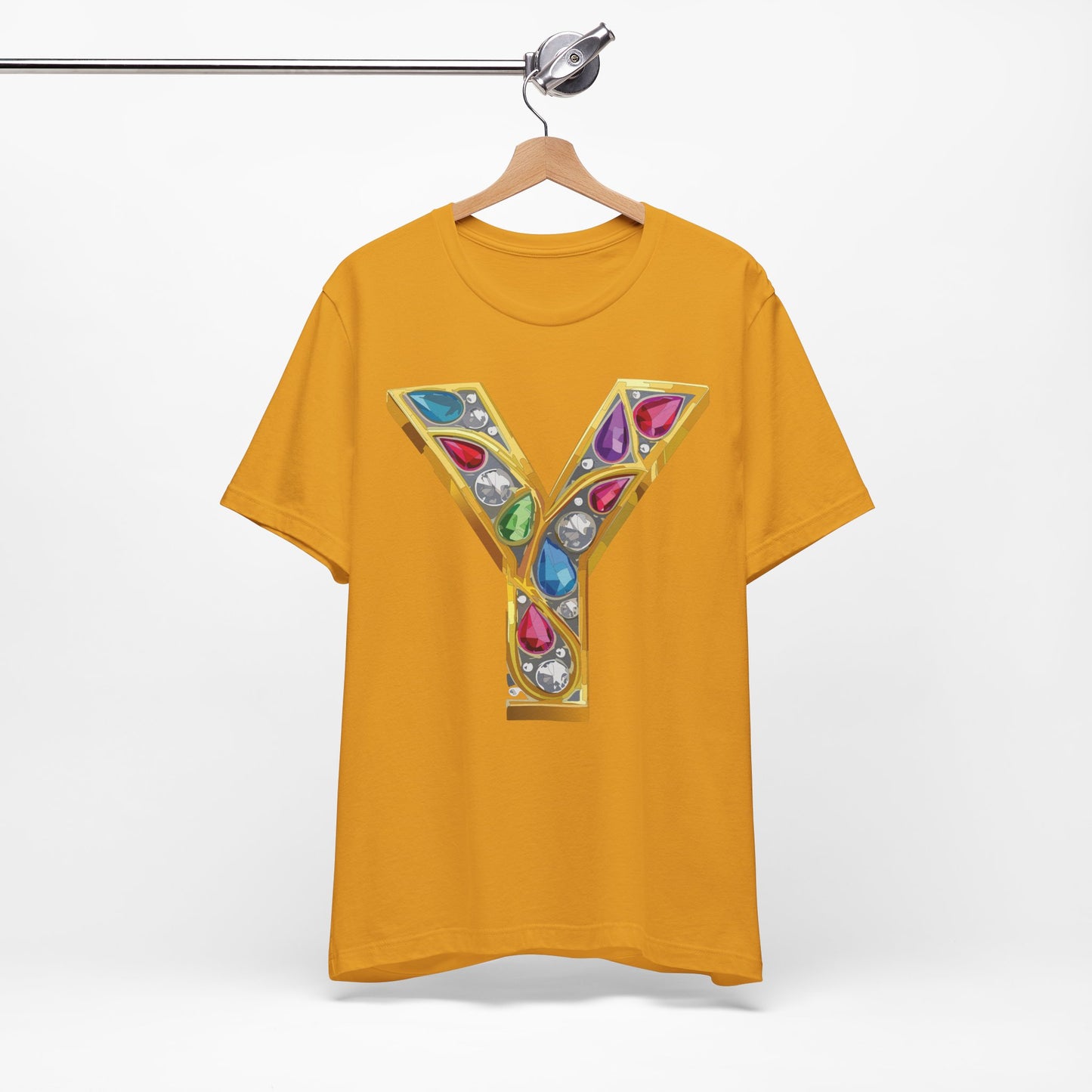 Letter Shirt, Shirt with Letters, Tee Shirt with Gold Letter, Shirt with Antique Letters