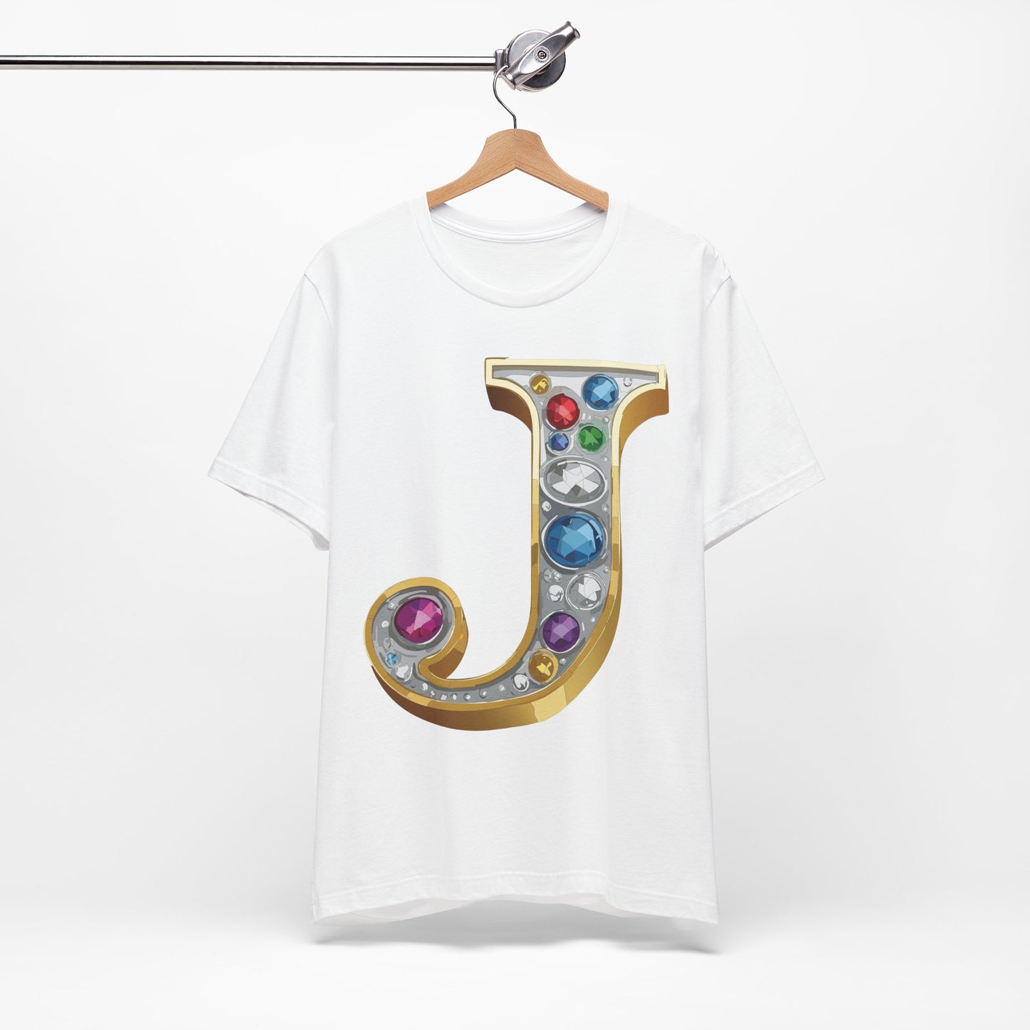 Letter Shirt, Shirt with Letters, Tee Shirt with Gold Letter, Shirt with Antique Letters