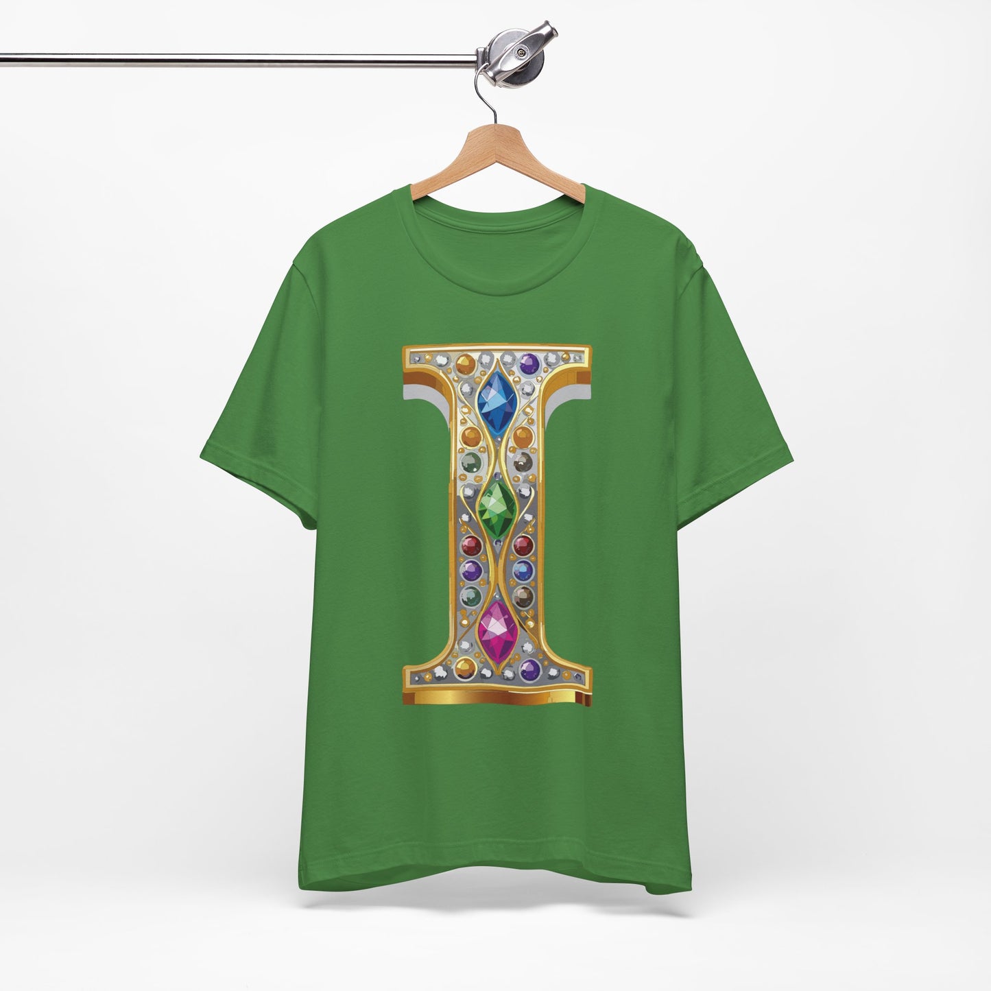 Letter Shirt, Shirt with Letters, Tee Shirt with Gold Letter, Shirt with Antique Letters