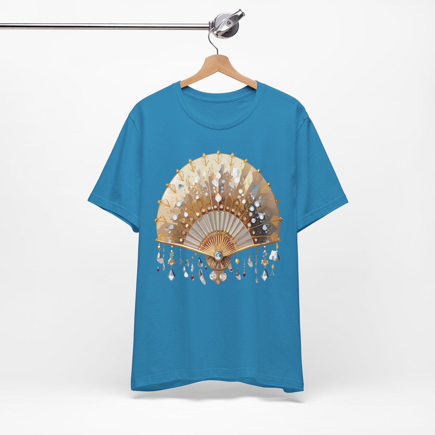 Fan shirt, Shirt with Fan, Tee Shirt with Gold Blower