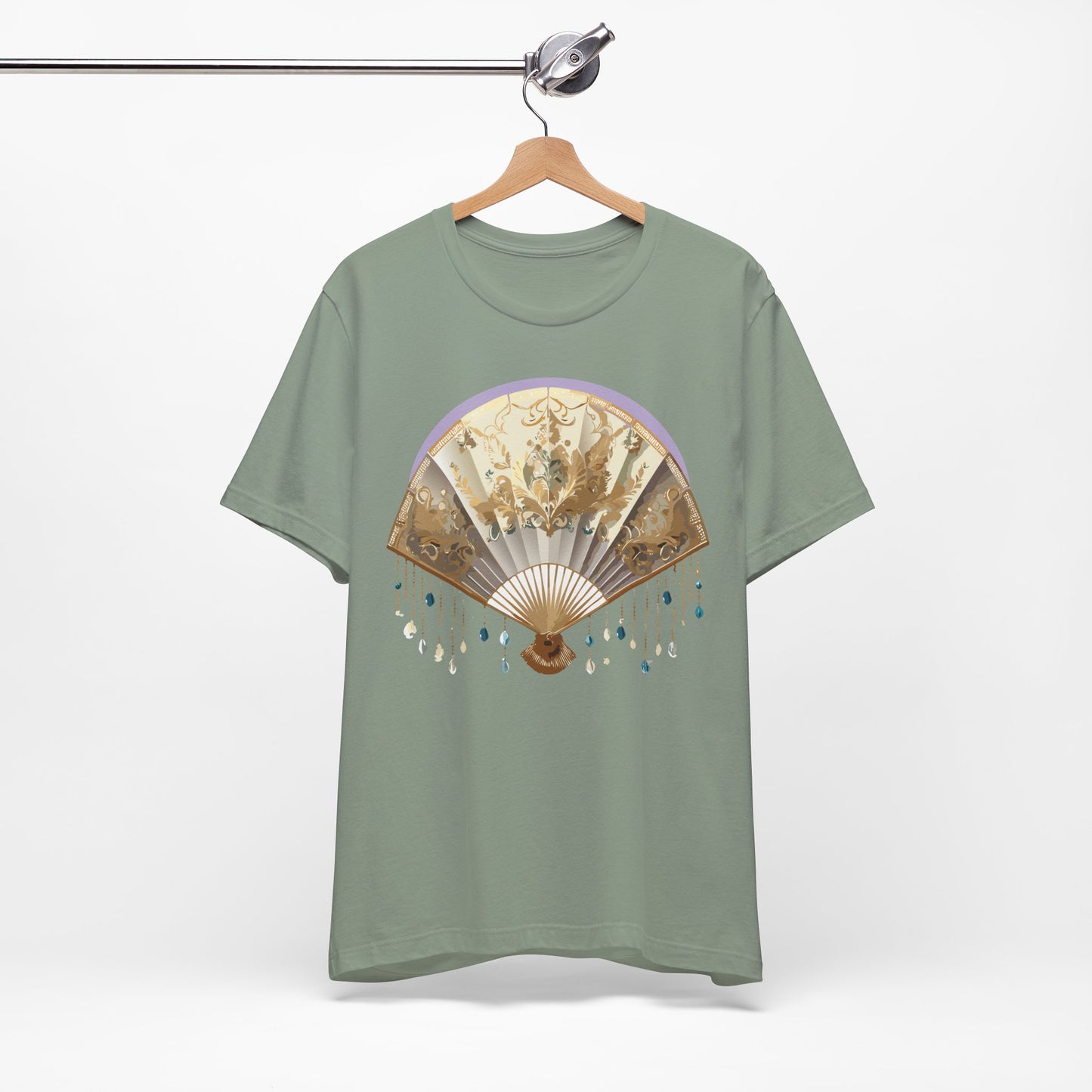 Fan shirt, Shirt with Fan, Tee Shirt with Gold Blower