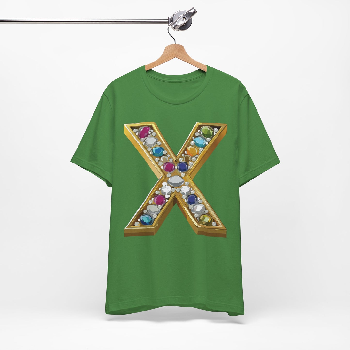 Letter Shirt, Shirt with Letters, Tee Shirt with Gold Letter, Shirt with Antique Letters