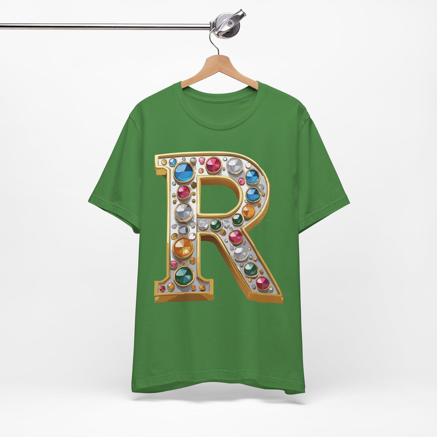 Letter Shirt, Shirt with Letters, Tee Shirt with Gold Letter, Shirt with Antique Letters