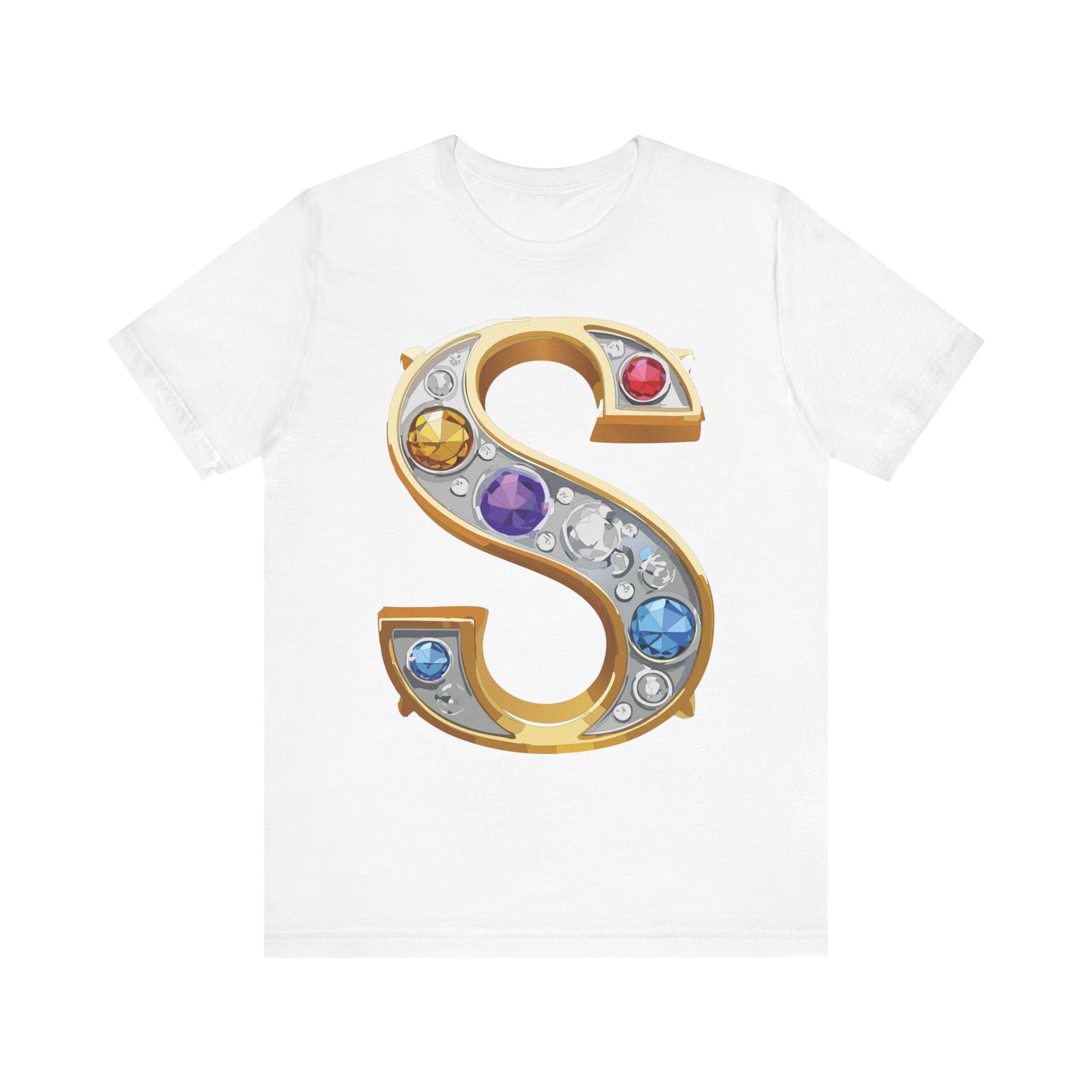 Letter Shirt, Shirt with Letters, Tee Shirt with Gold Letter, Shirt with Antique Letters
