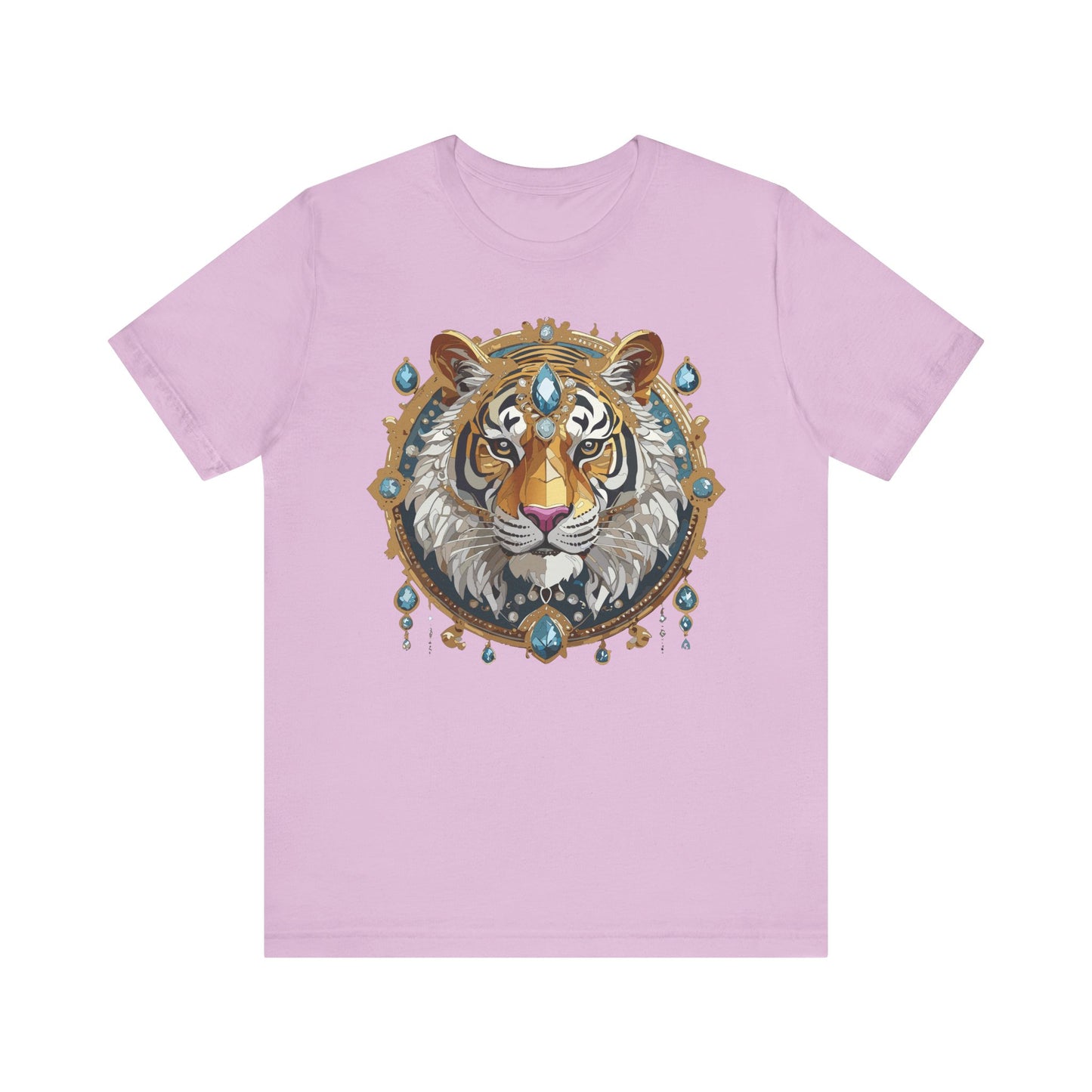 Animal Shirt, Shirt with Animal, Tee Shirt with Gold Animal Medal, Shirt with Antique Animal Medallion