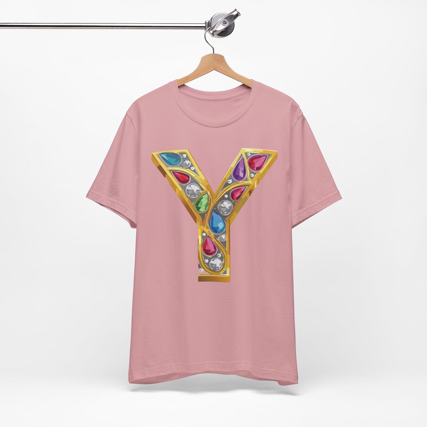 Letter Shirt, Shirt with Letters, Tee Shirt with Gold Letter, Shirt with Antique Letters