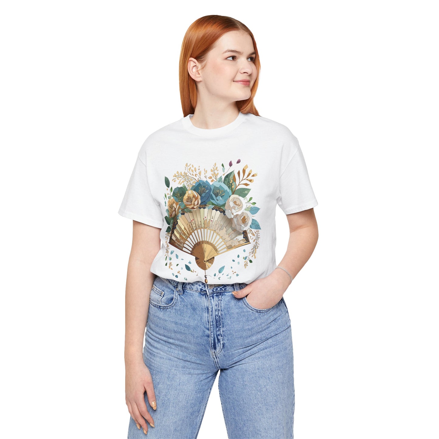 Fan shirt, Shirt with Fan, Tee Shirt with Gold Blower
