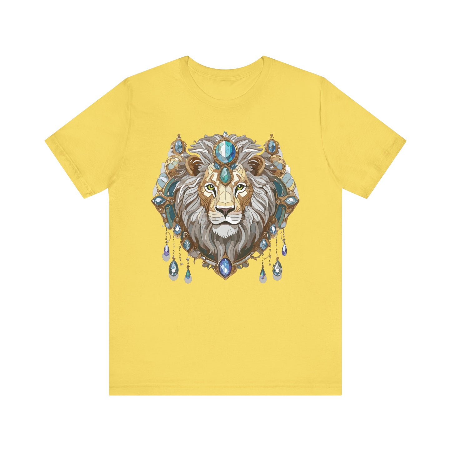 Animal Shirt, Shirt with Animal, Tee Shirt with Gold Animal Medal, Shirt with Antique Animal Medallion