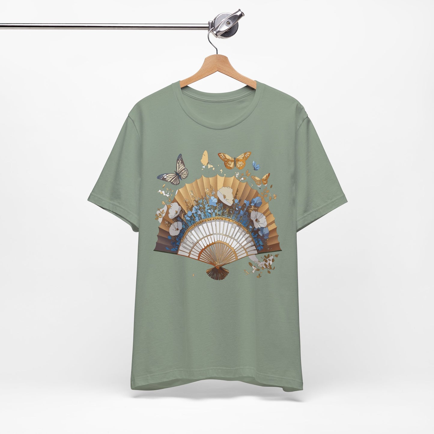 Fan shirt, Shirt with Fan, Tee Shirt with Gold Blower