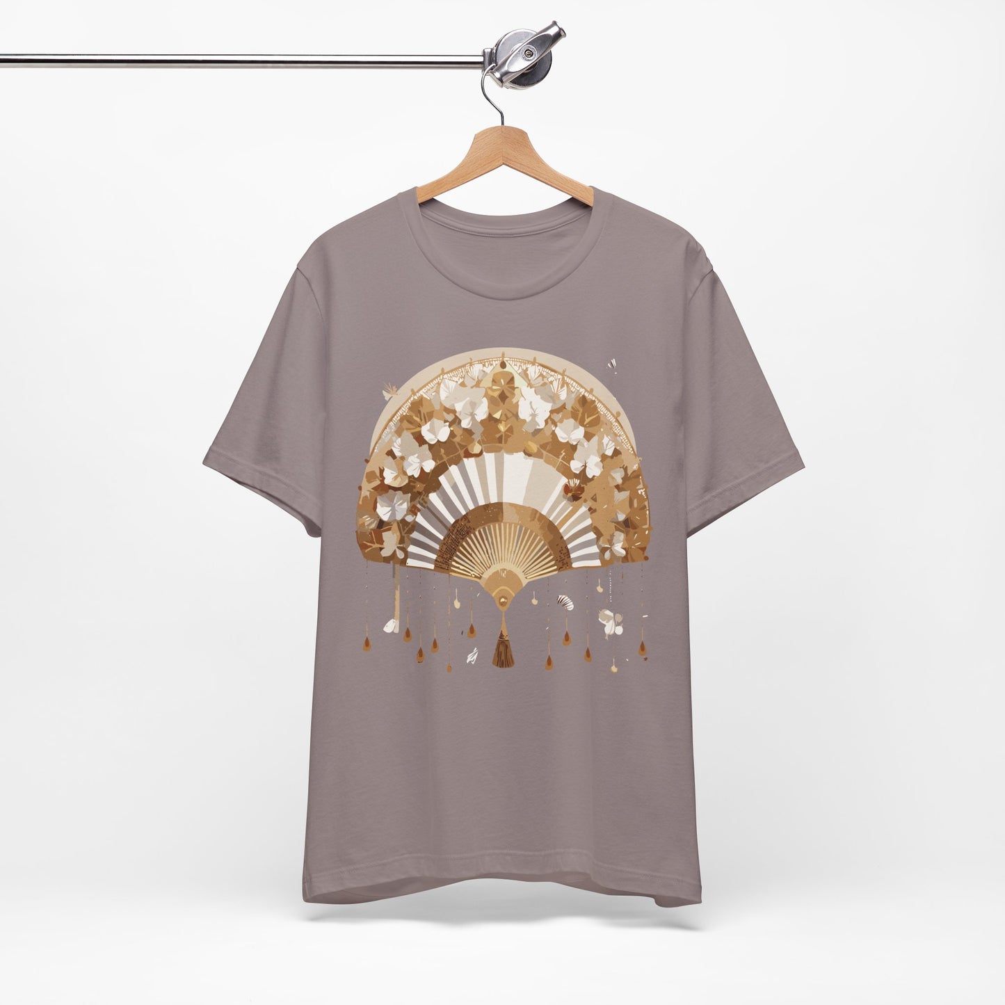 Fan shirt, Shirt with Fan, Tee Shirt with Gold Blower
