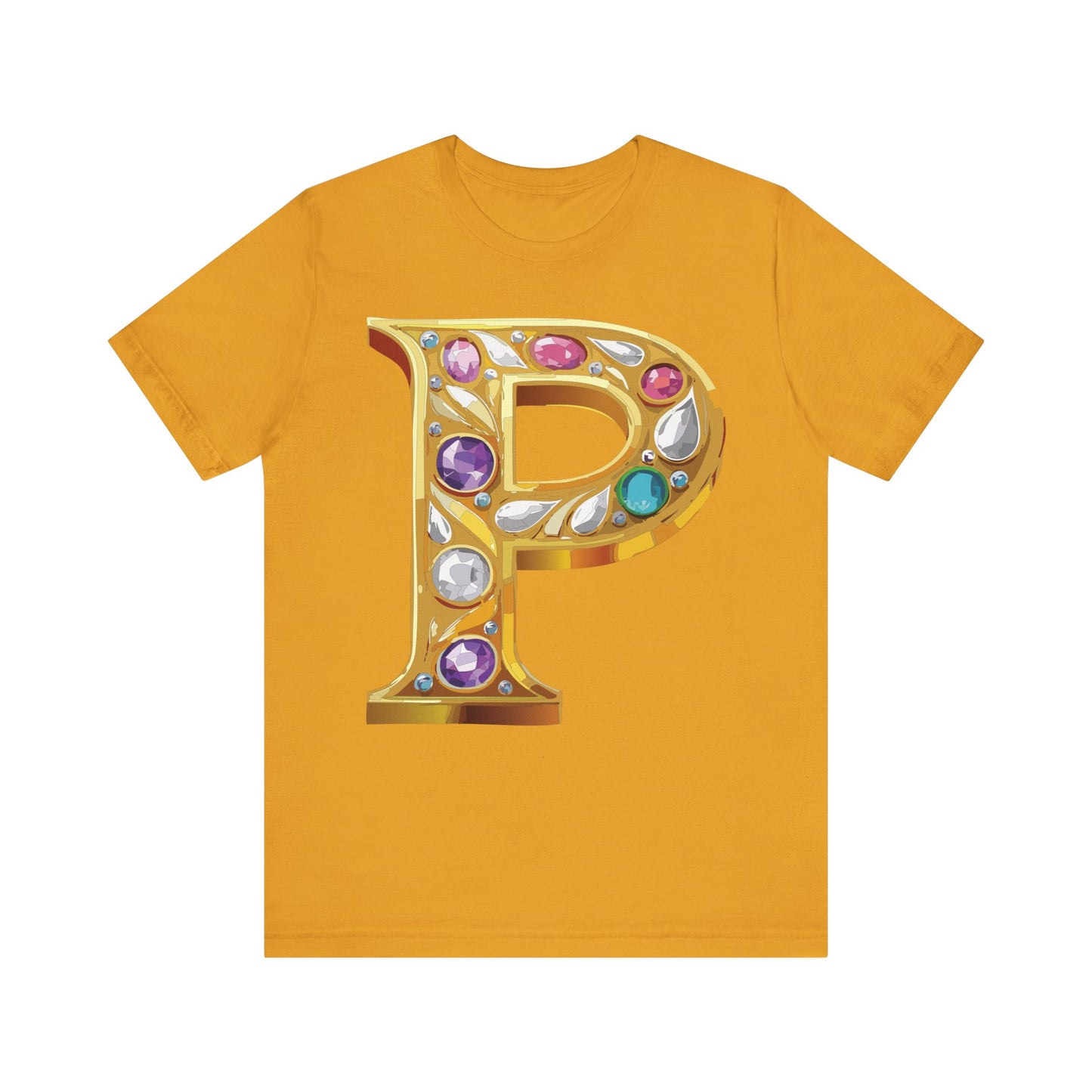 Letter Shirt, Shirt with Letters, Tee Shirt with Gold Letter, Shirt with Antique Letters
