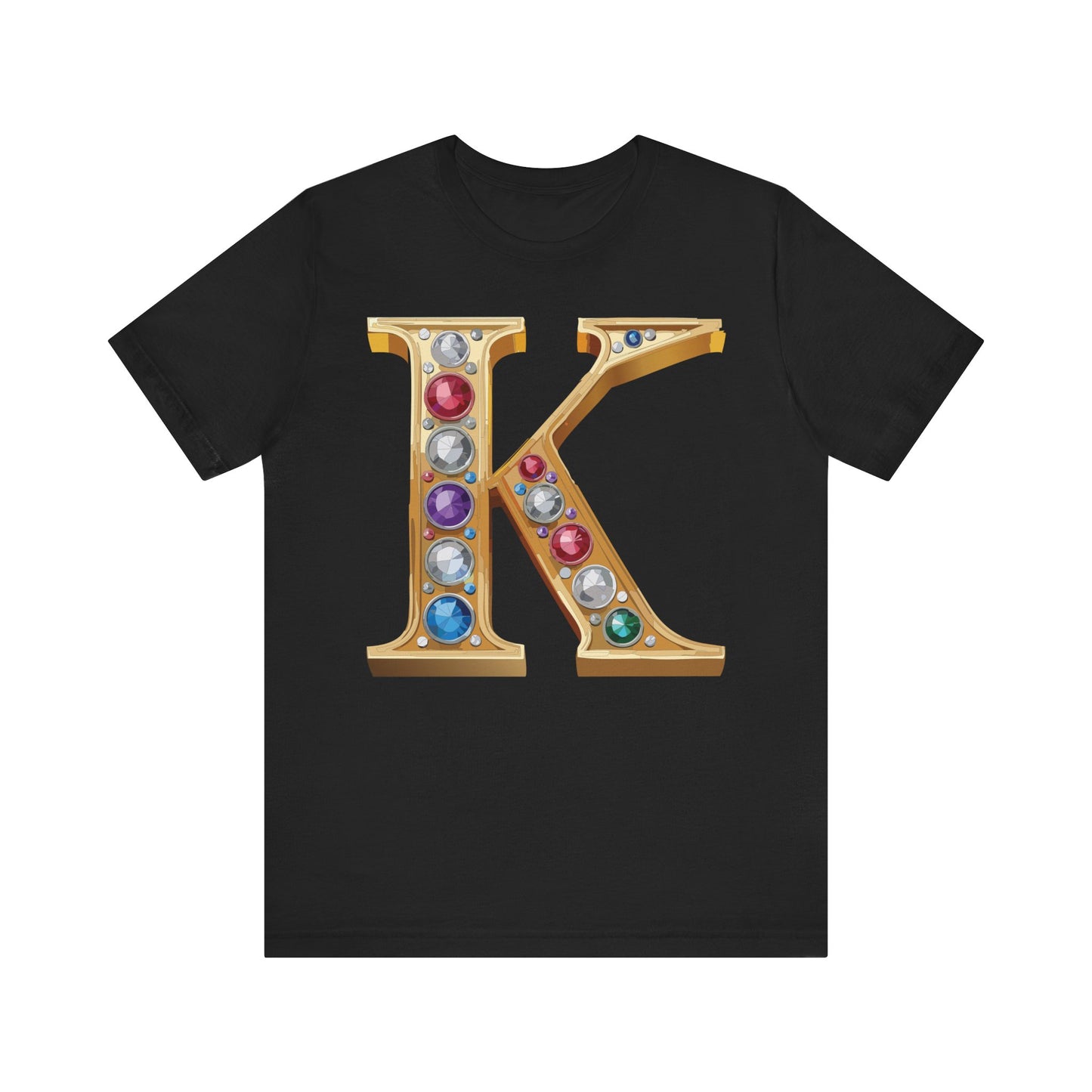 Letter Shirt, Shirt with Letters, Tee Shirt with Gold Letter, Shirt with Antique Letters