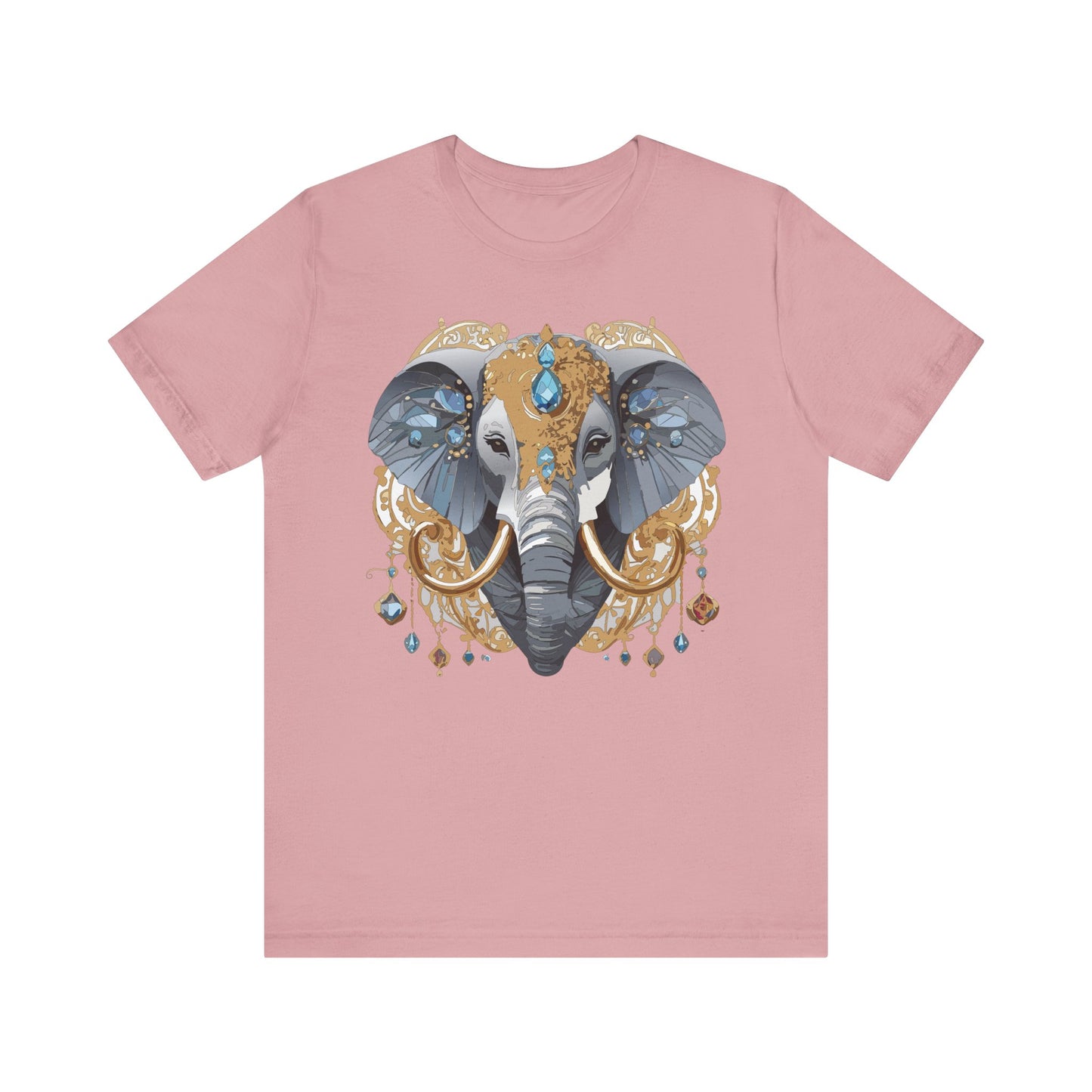 Animal Shirt, Shirt with Animal, Tee Shirt with Gold Animal Medal, Shirt with Antique Animal Medallion