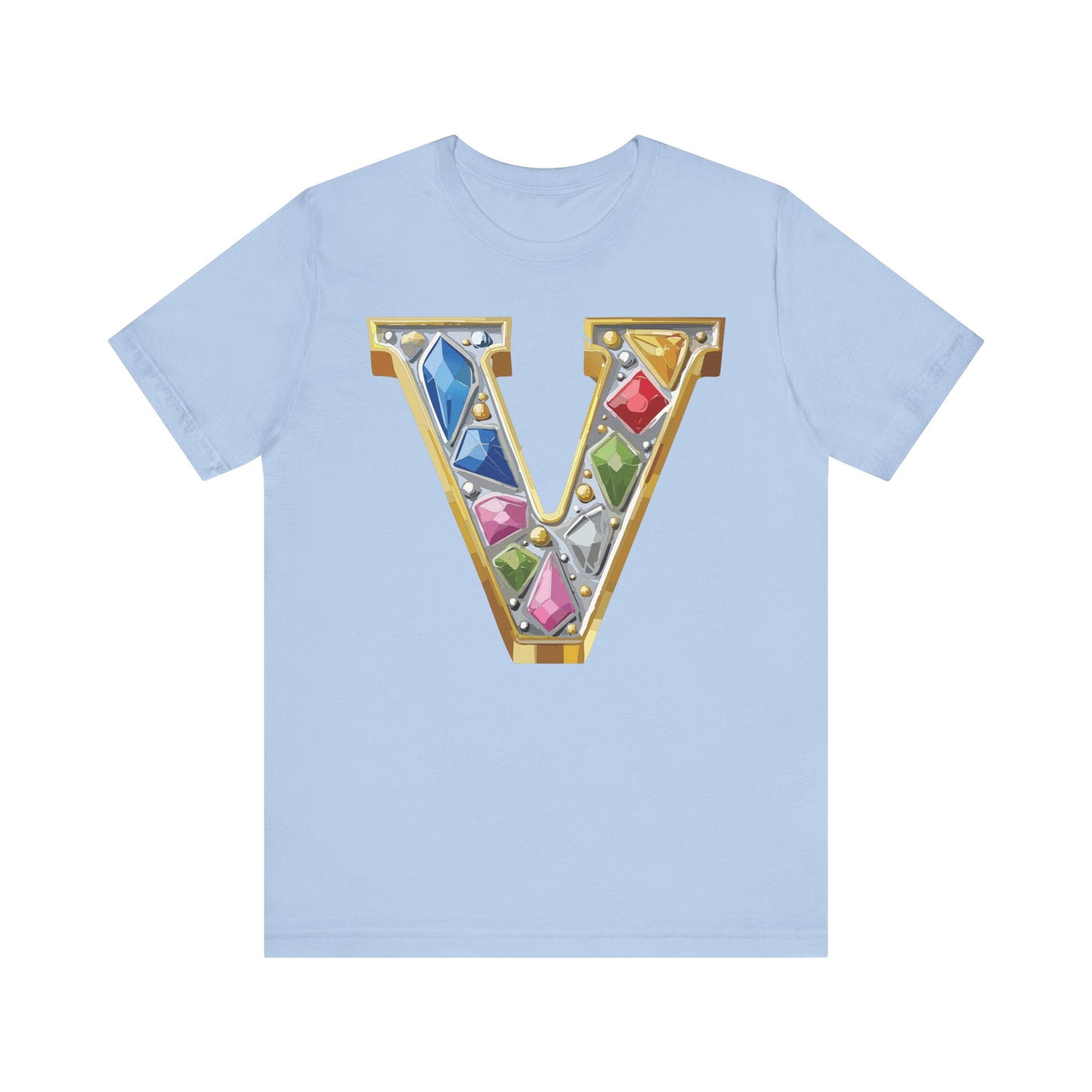 Letter Shirt, Shirt with Letters, Tee Shirt with Gold Letter, Shirt with Antique Letters