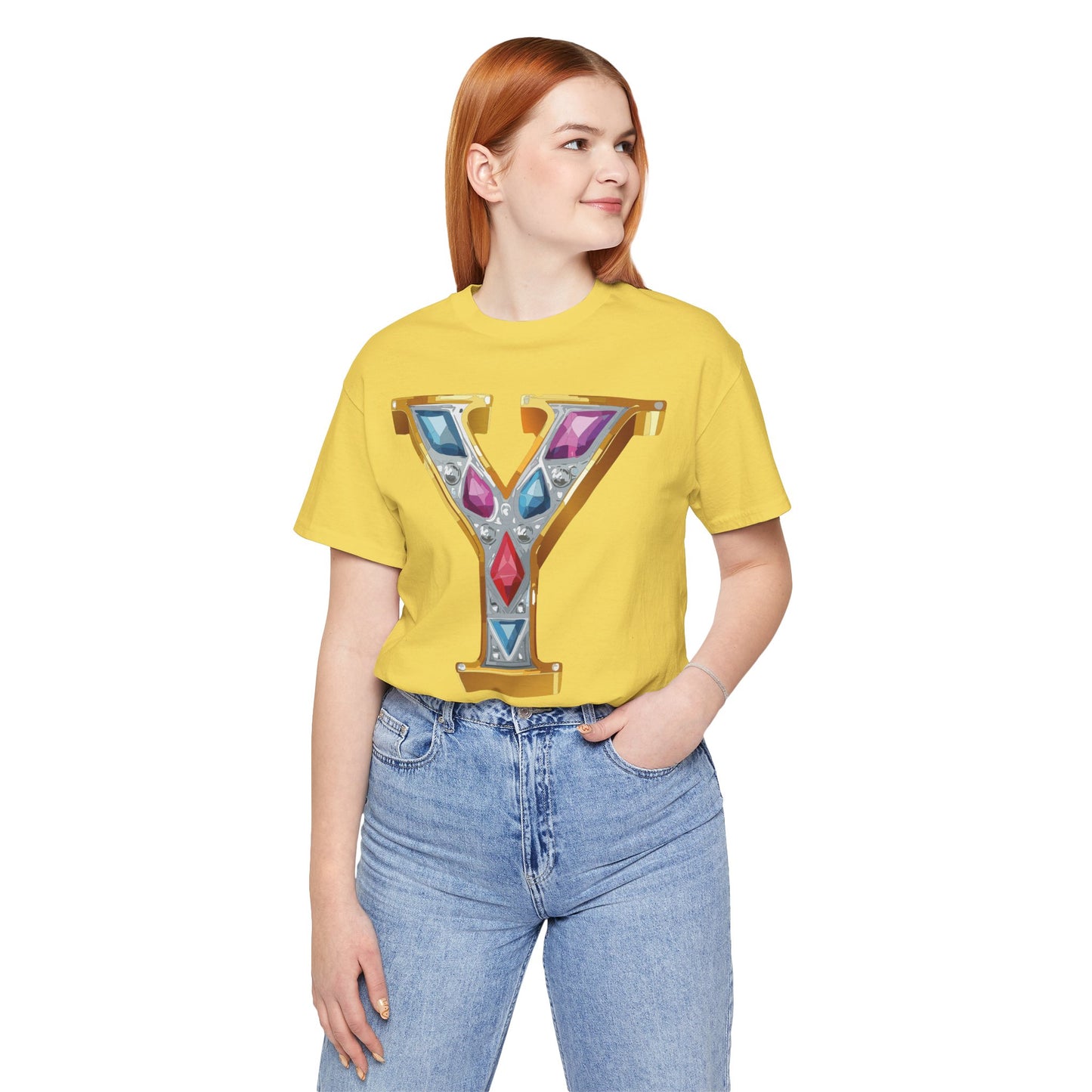 Letter Shirt, Shirt with Letters, Tee Shirt with Gold Letter, Shirt with Antique Letters