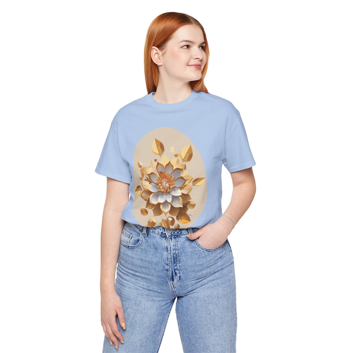 Floral Shirt, Flower Shirt, Tee Shirt with Antique Flower
