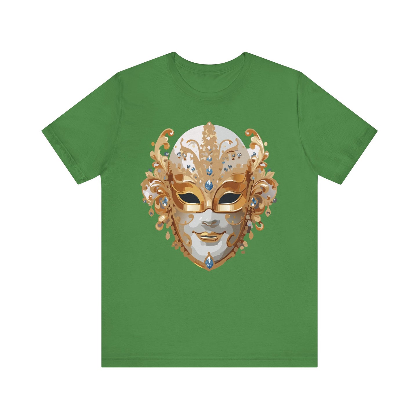 Mask Shirt, Shirt with Mask, Tee Shirt with Gold Face