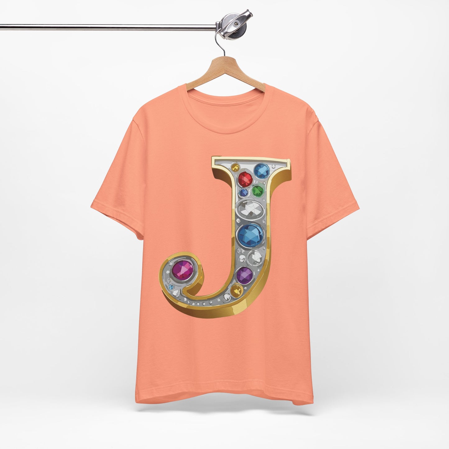 Letter Shirt, Shirt with Letters, Tee Shirt with Gold Letter, Shirt with Antique Letters