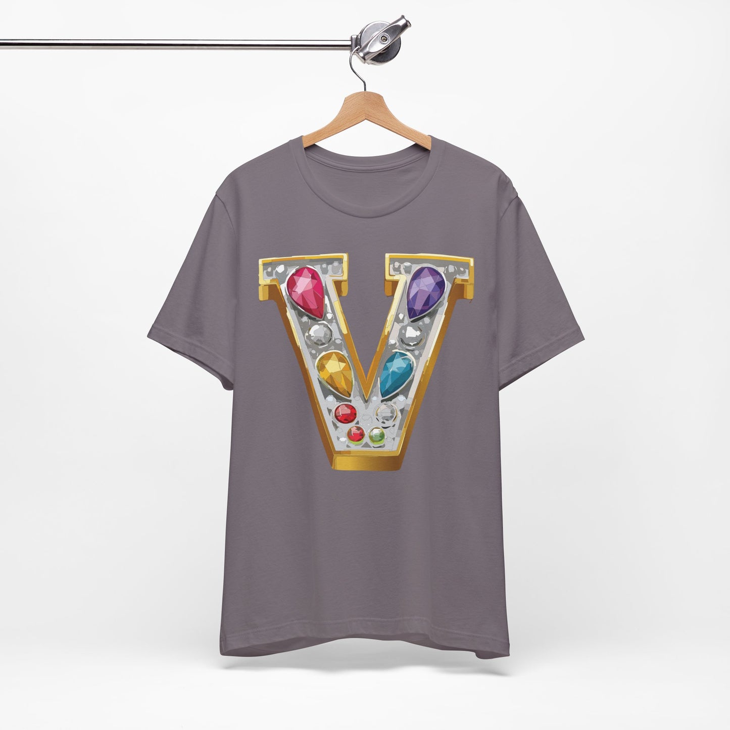 Letter Shirt, Shirt with Letters, Tee Shirt with Gold Letter, Shirt with Antique Letters