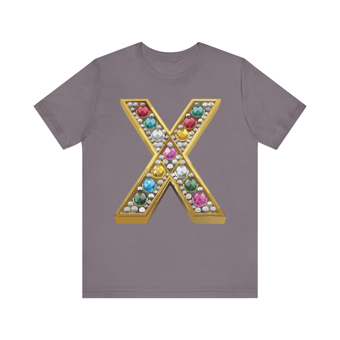 Letter Shirt, Shirt with Letters, Tee Shirt with Gold Letter, Shirt with Antique Letters