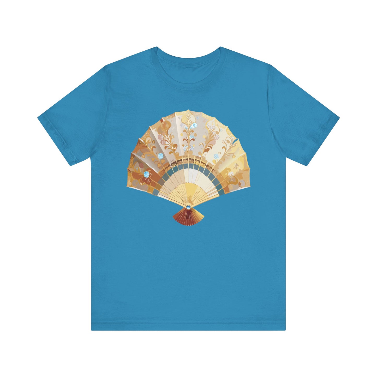 Fan shirt, Shirt with Fan, Tee Shirt with Gold Blower