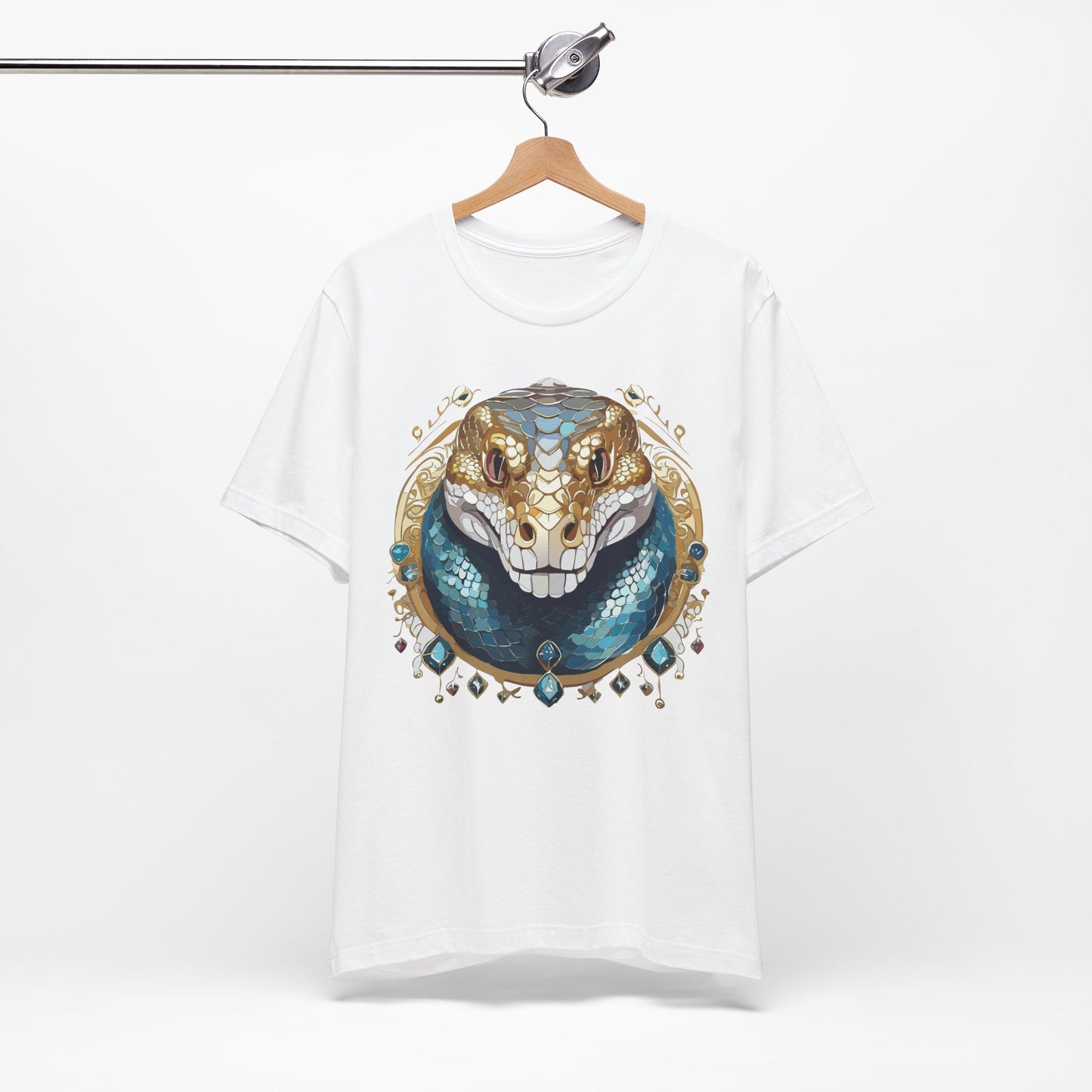 Animal Shirt, Shirt with Animal, Tee Shirt with Gold Animal Medal, Shirt with Antique Animal Medallion