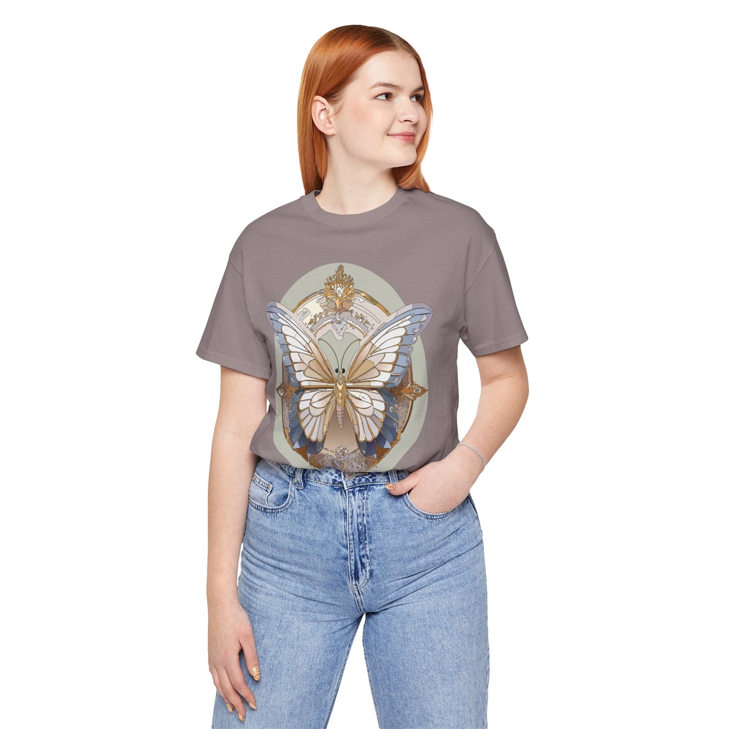 Butterfly Shirt, Shirt with Butterfly, Tee Shirt with Antique Butterfly
