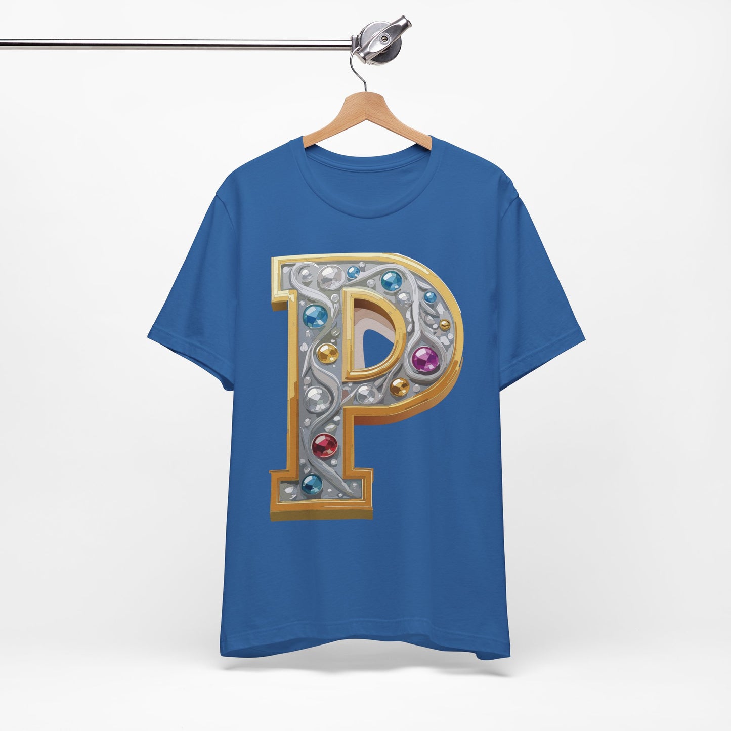 Letter Shirt, Shirt with Letters, Tee Shirt with Gold Letter, Shirt with Antique Letters