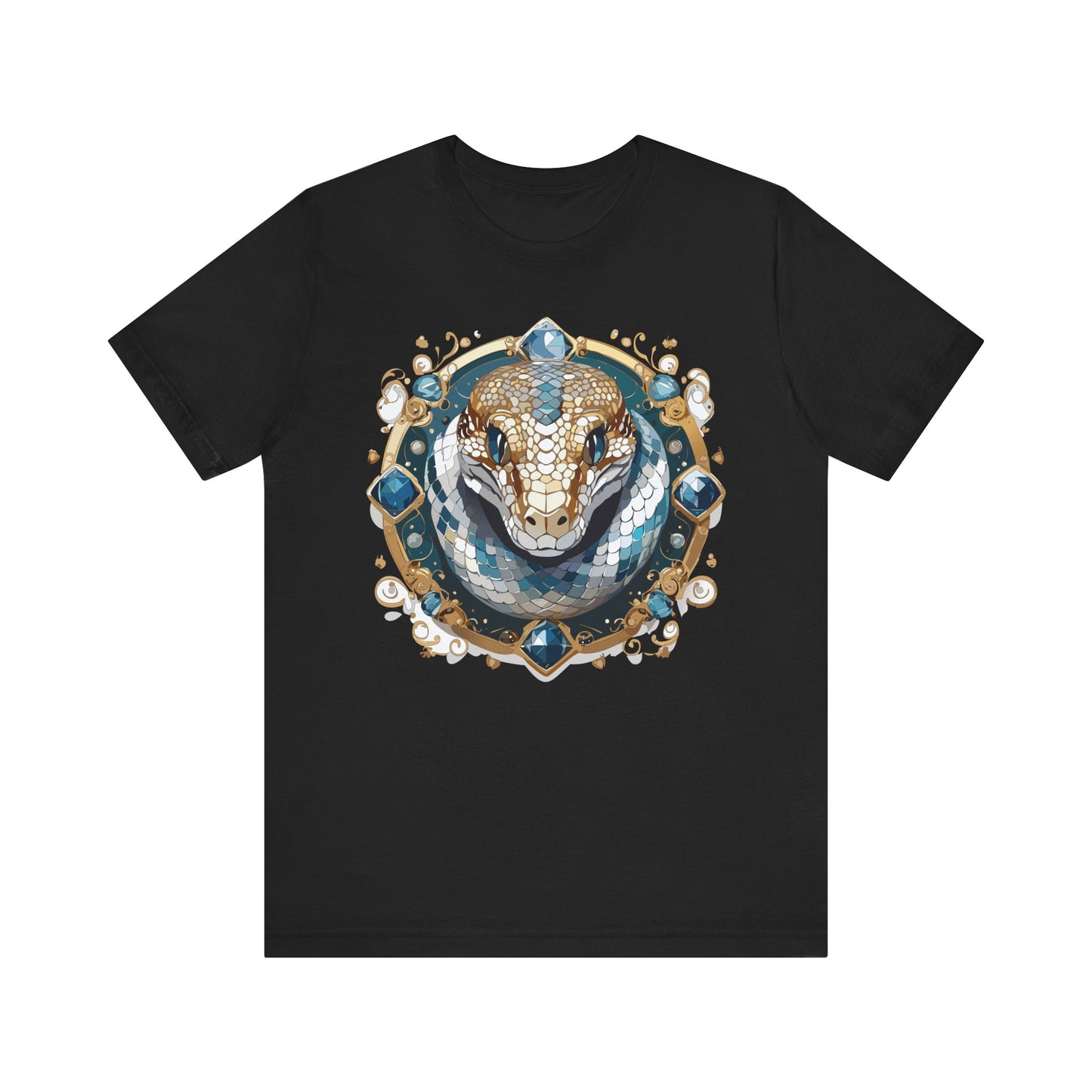 Animal Shirt, Shirt with Animal, Tee Shirt with Gold Animal Medal, Shirt with Antique Animal Medallion