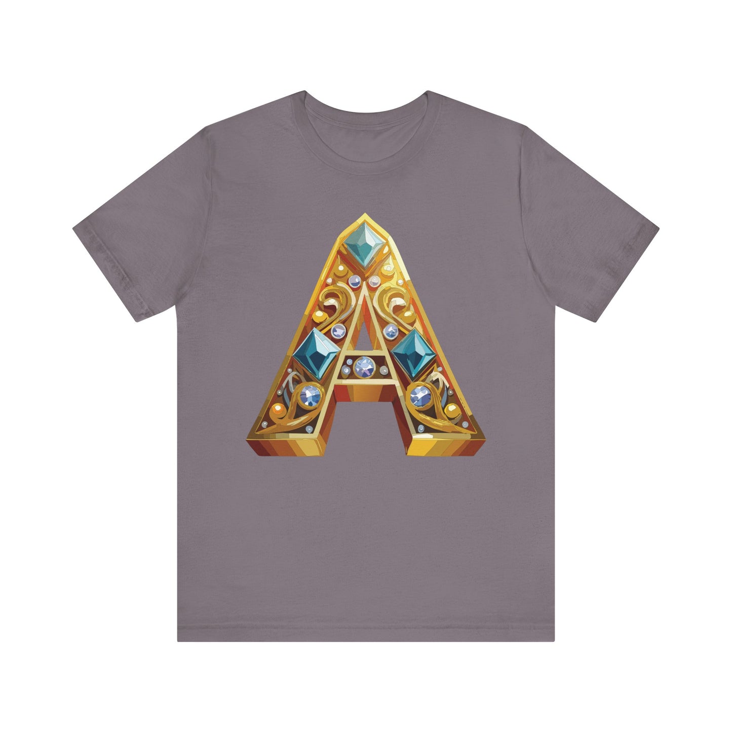 Letter Shirt, Shirt with Letters, Tee Shirt with Gold Letter, Shirt with Antique Letters