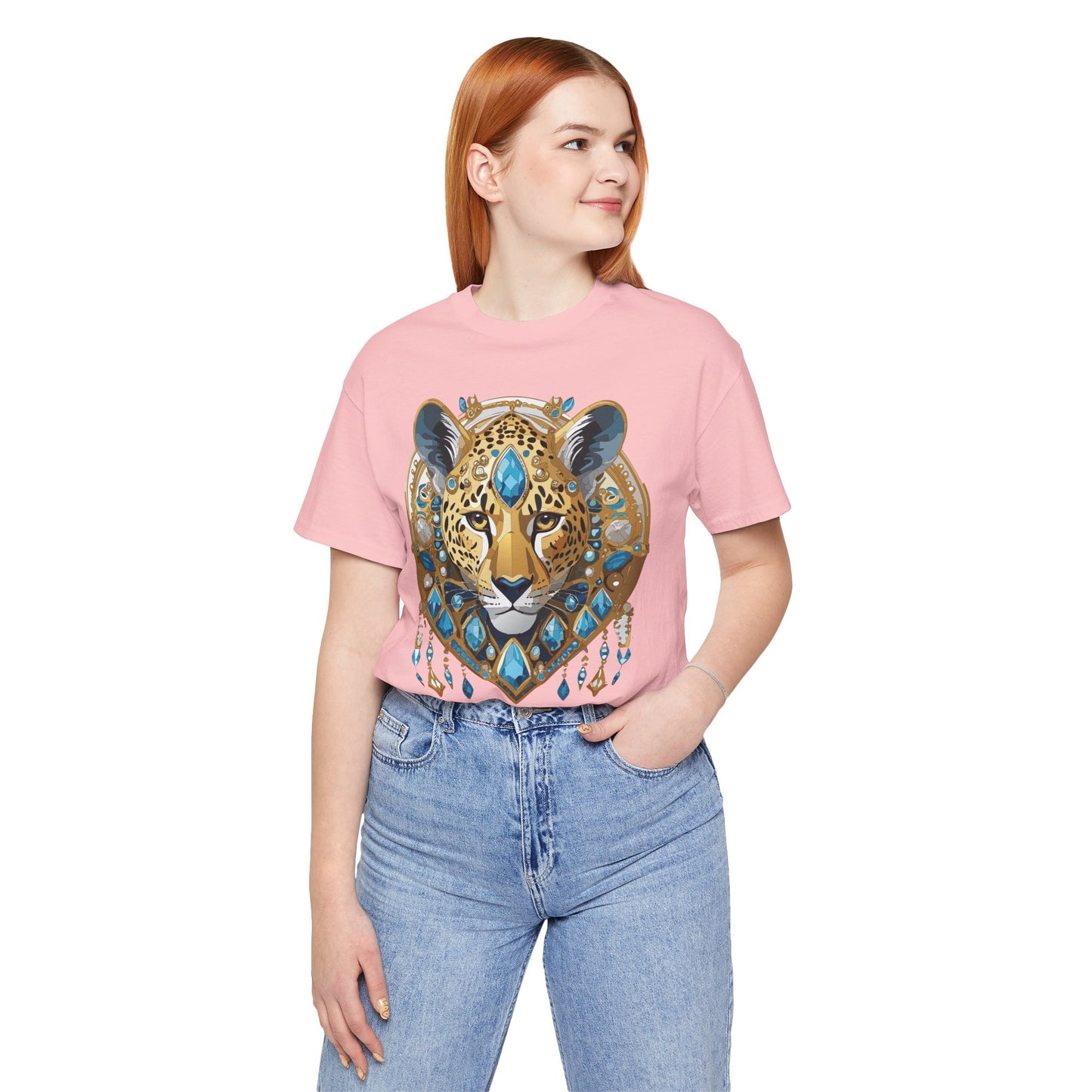 Animal Shirt, Shirt with Animal, Tee Shirt with Gold Animal Medal, Shirt with Antique Animal Medallion