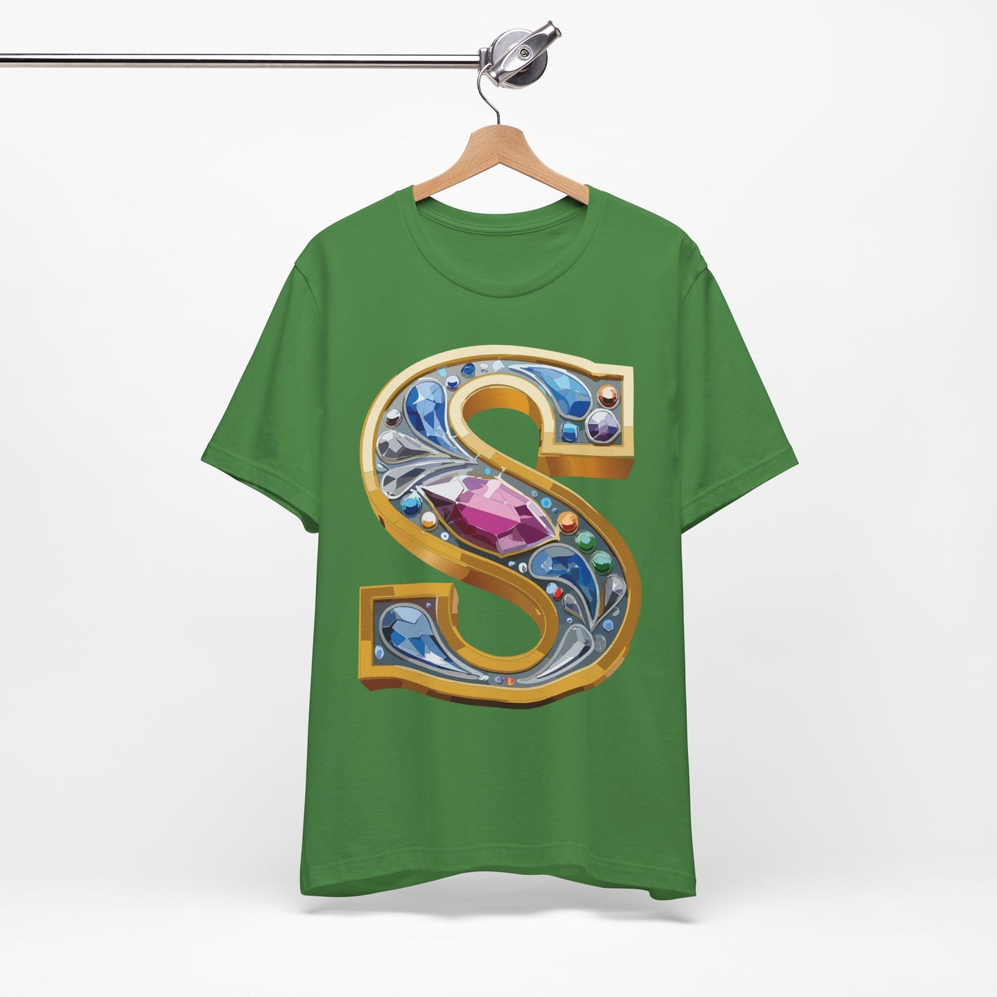 Letter Shirt, Shirt with Letters, Tee Shirt with Gold Letter, Shirt with Antique Letters