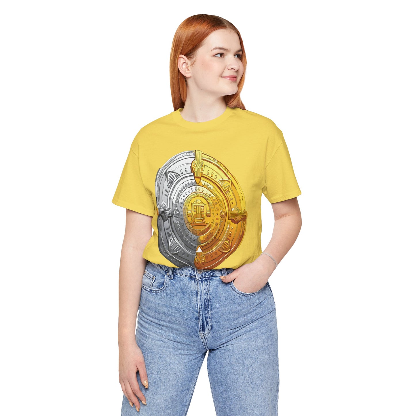 Coin Shirt, Shirt with Coin, Tee Shirt with Gold Coin, Shirt with Antique Coin