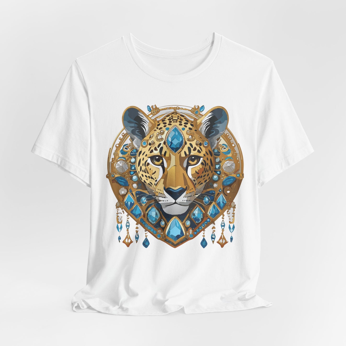 Animal Shirt, Shirt with Animal, Tee Shirt with Gold Animal Medal, Shirt with Antique Animal Medallion
