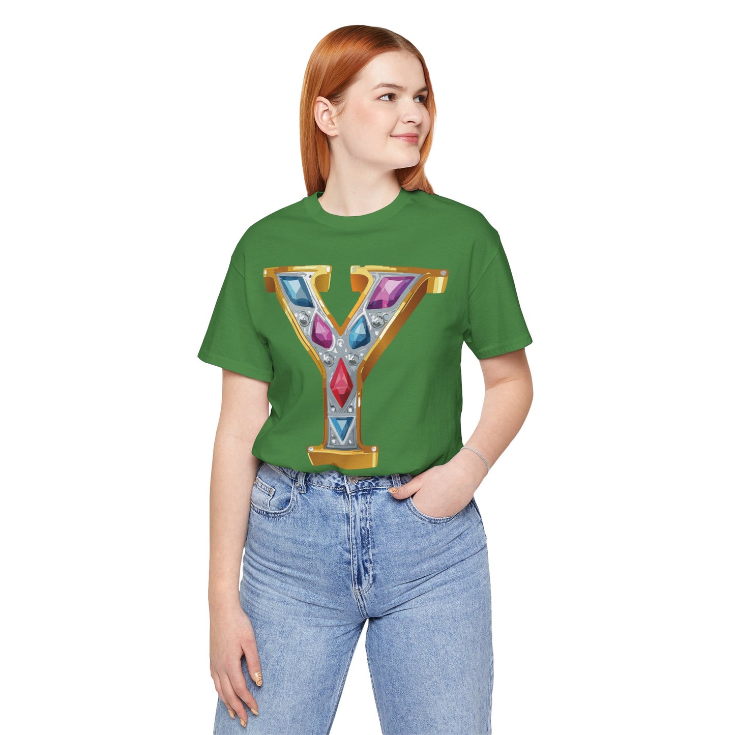 Letter Shirt, Shirt with Letters, Tee Shirt with Gold Letter, Shirt with Antique Letters