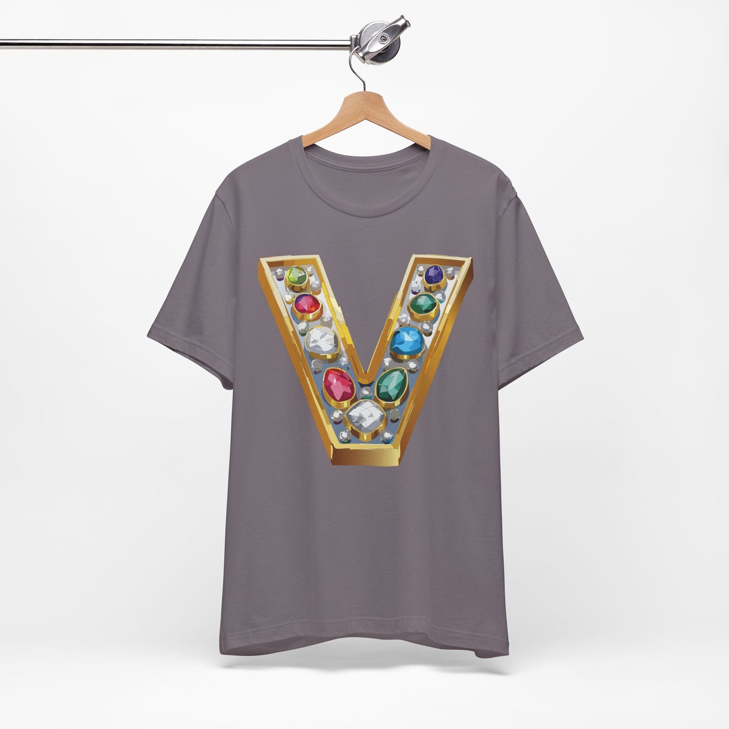 Letter Shirt, Shirt with Letters, Tee Shirt with Gold Letter, Shirt with Antique Letters