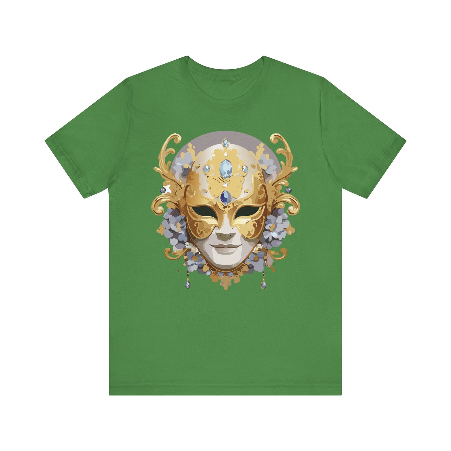 Mask Shirt, Shirt with Mask, Tee Shirt with Gold Face