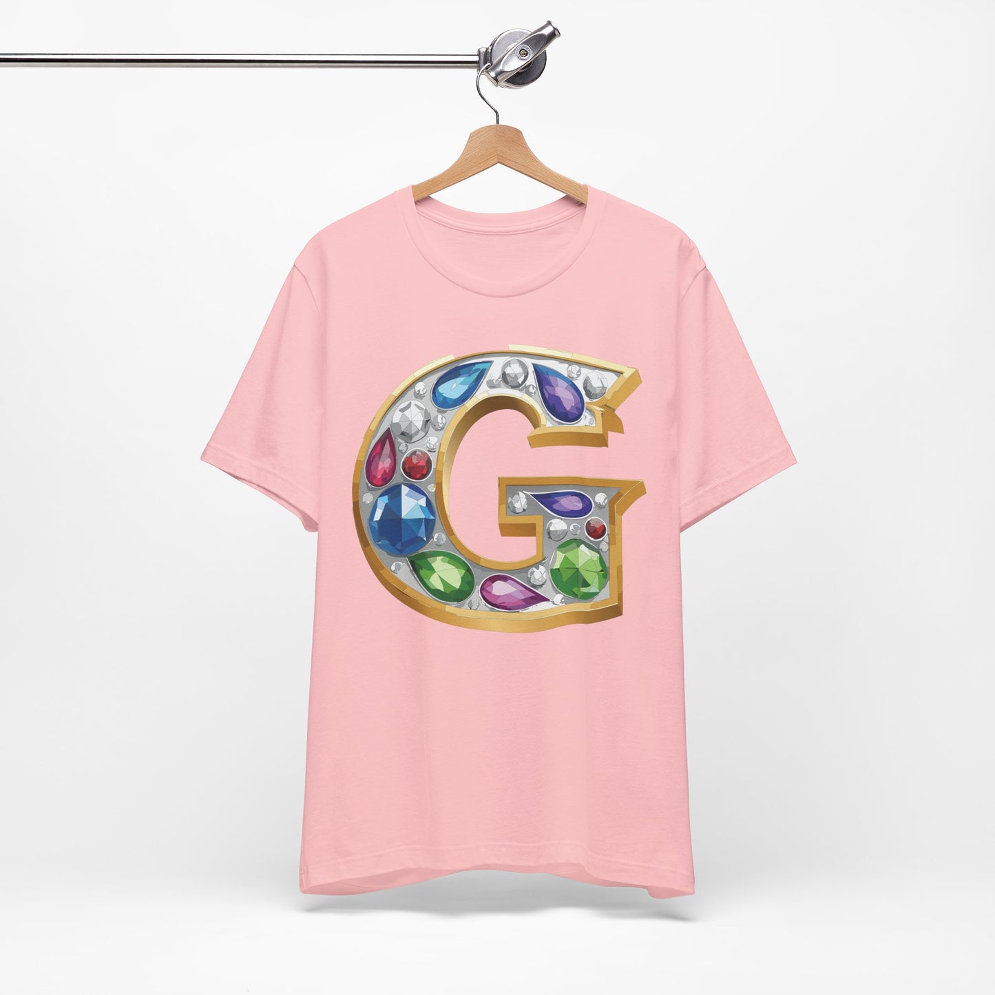 Letter Shirt, Shirt with Letters, Tee Shirt with Gold Letter, Shirt with Antique Letters