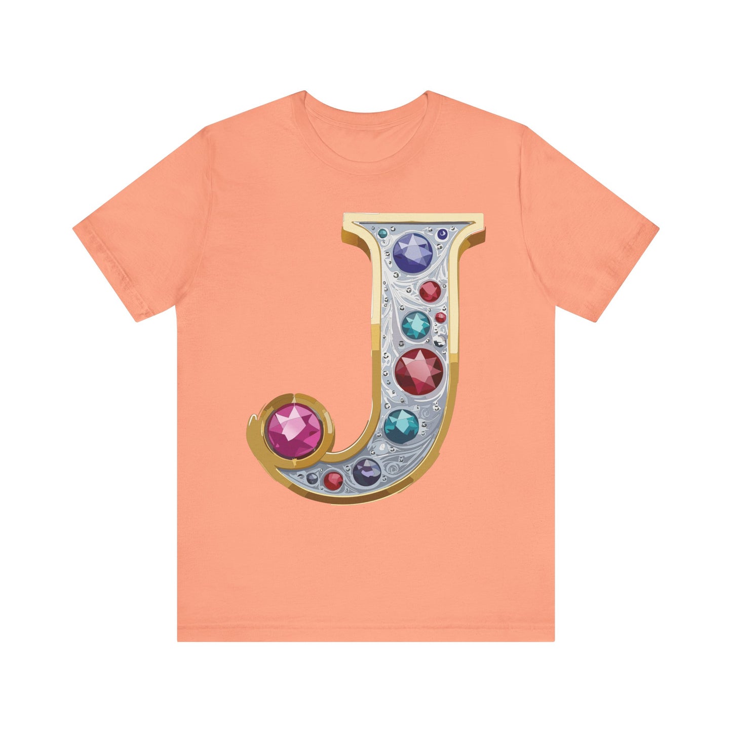 Letter Shirt, Shirt with Letters, Tee Shirt with Gold Letter, Shirt with Antique Letters