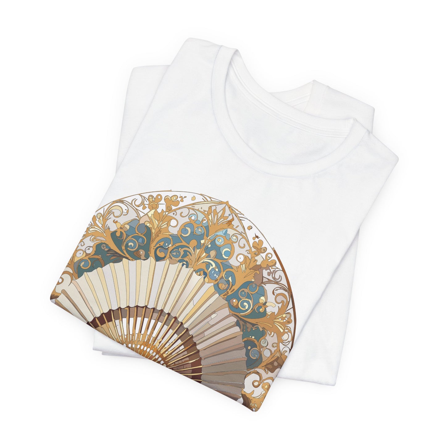 Fan shirt, Shirt with Fan, Tee Shirt with Gold Blower