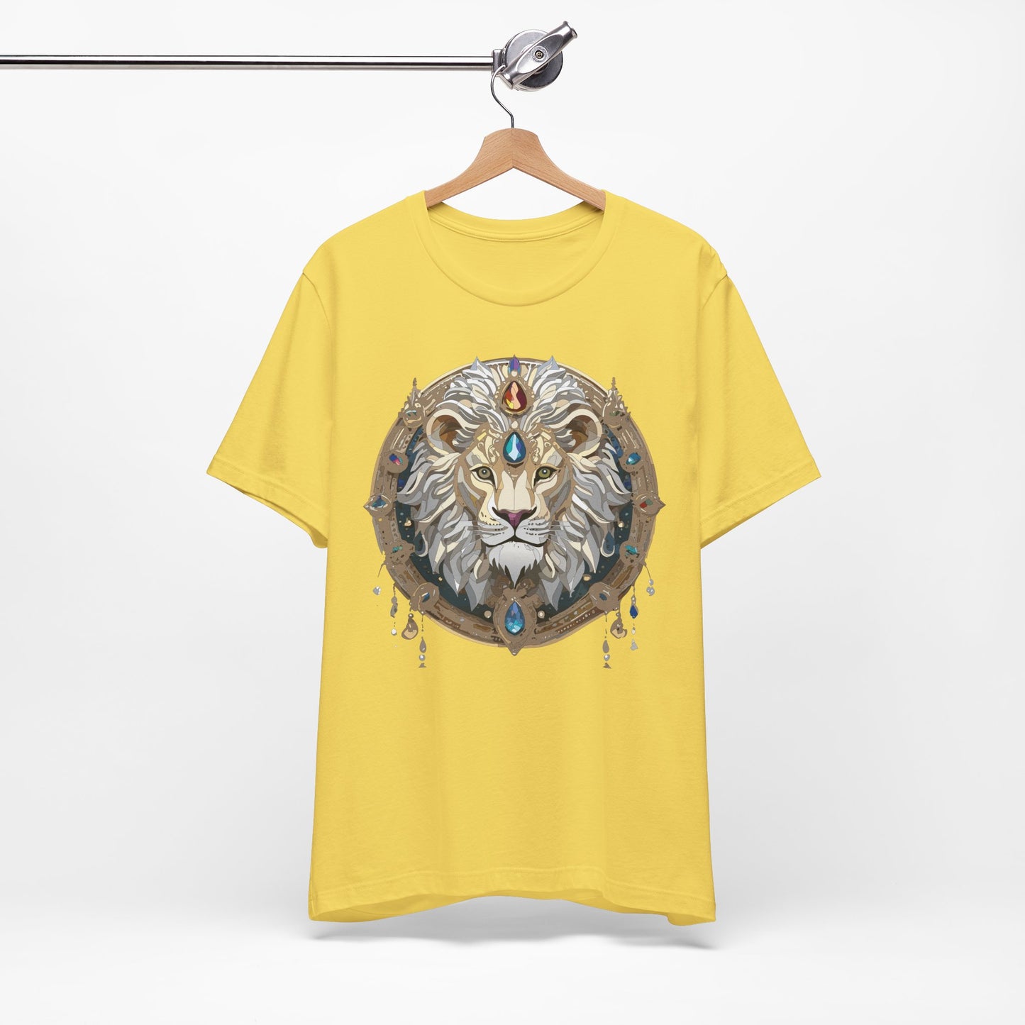 Animal Shirt, Shirt with Animal, Tee Shirt with Gold Animal Medal, Shirt with Antique Animal Medallion