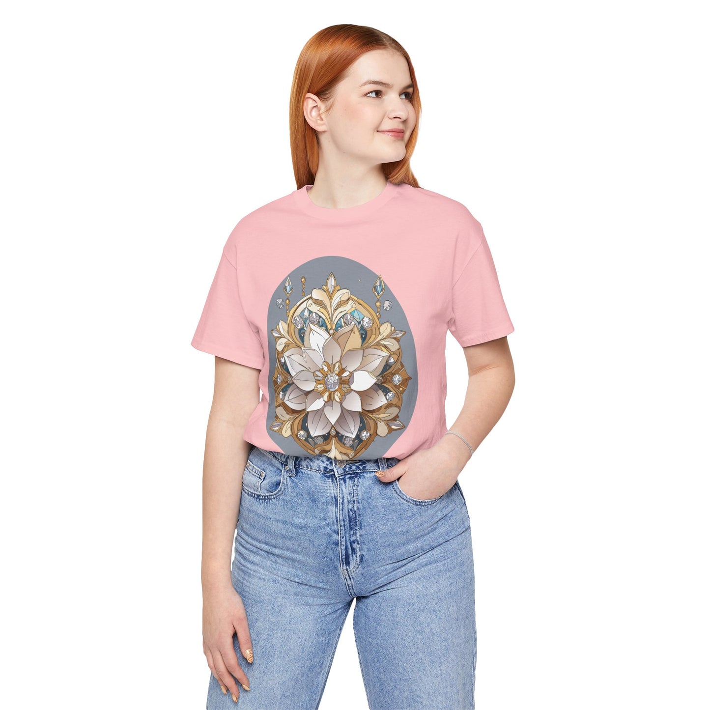 Floral Shirt, Flower Shirt, Tee Shirt with Antique Flower