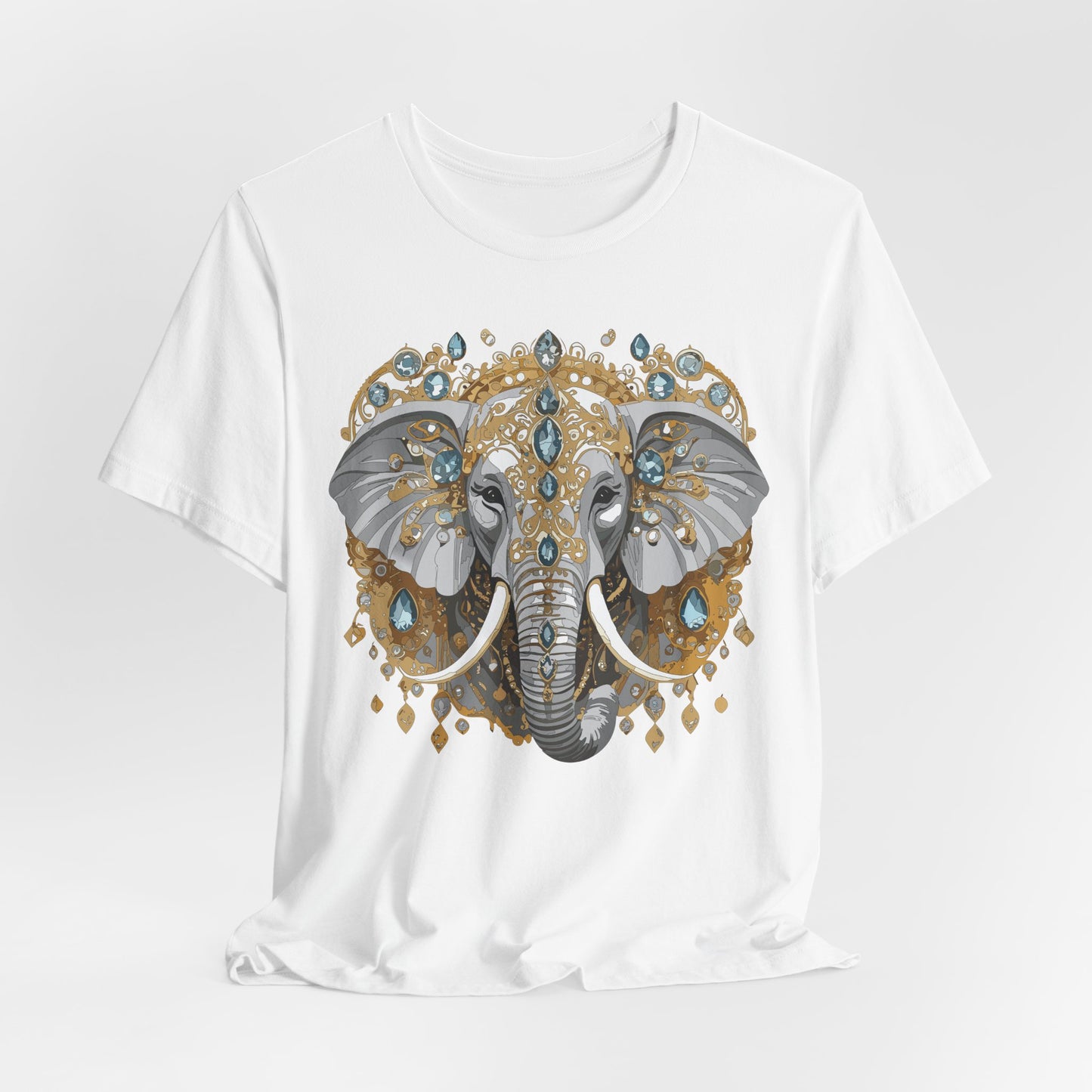 Animal Shirt, Shirt with Animal, Tee Shirt with Gold Animal Medal, Shirt with Antique Animal Medallion
